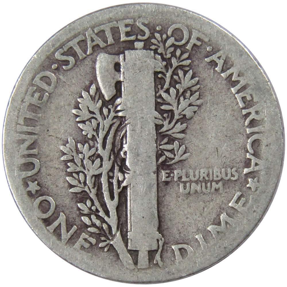 1926 Mercury Dime AG About Good 90% Silver 10c US Coin Collectible