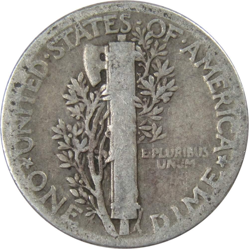 1927 Mercury Dime AG About Good 90% Silver 10c US Coin Collectible