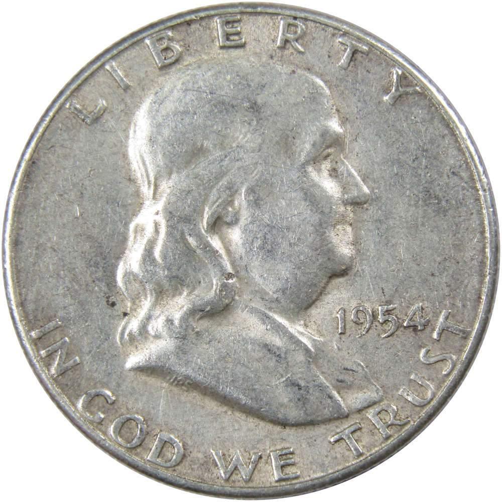 1954 S Franklin Half Dollar AG About Good 90% Silver 50c US Coin Collectible