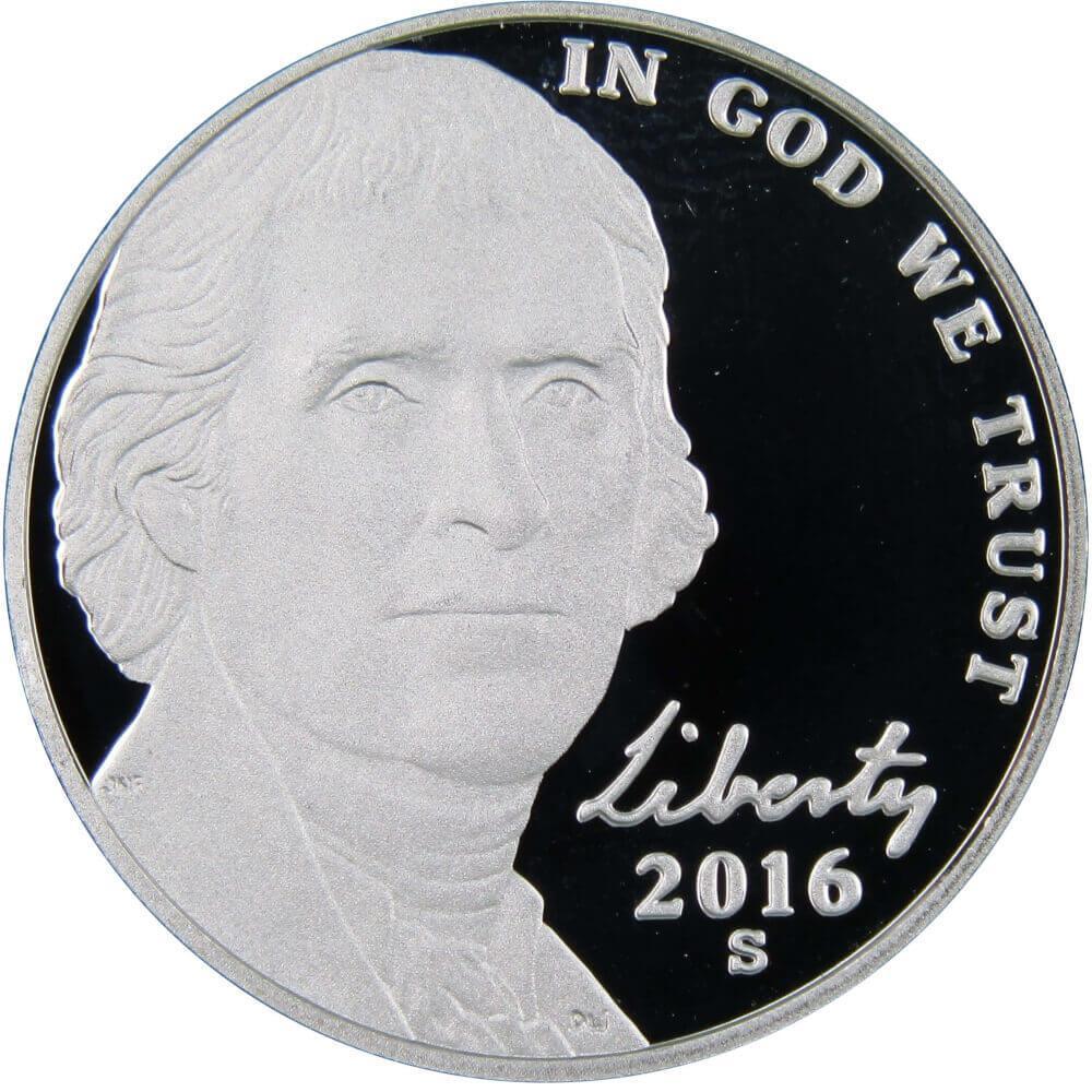 2016 S Jefferson Nickel 5 Cent Piece Choice Proof 5c US Coin Collectible