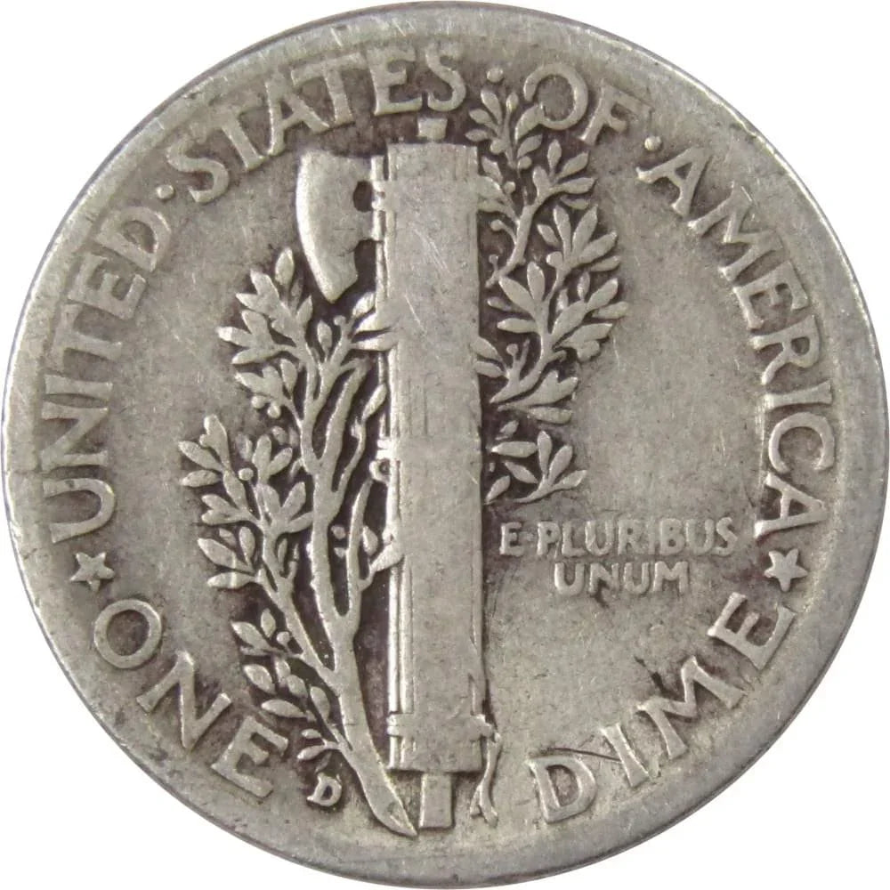 1936 D Mercury Dime VG Very Good 90% Silver 10c US Coin Collectible