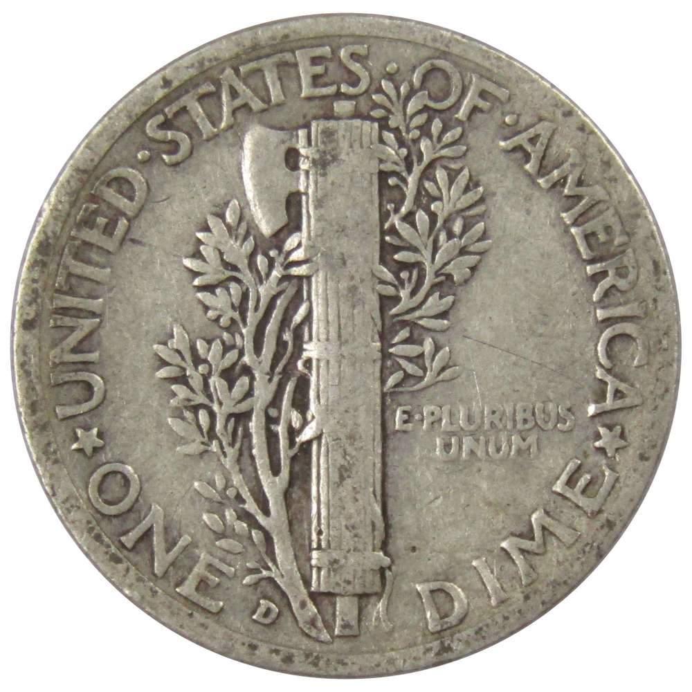 1937 D Mercury Dime AG About Good 90% Silver 10c US Coin Collectible