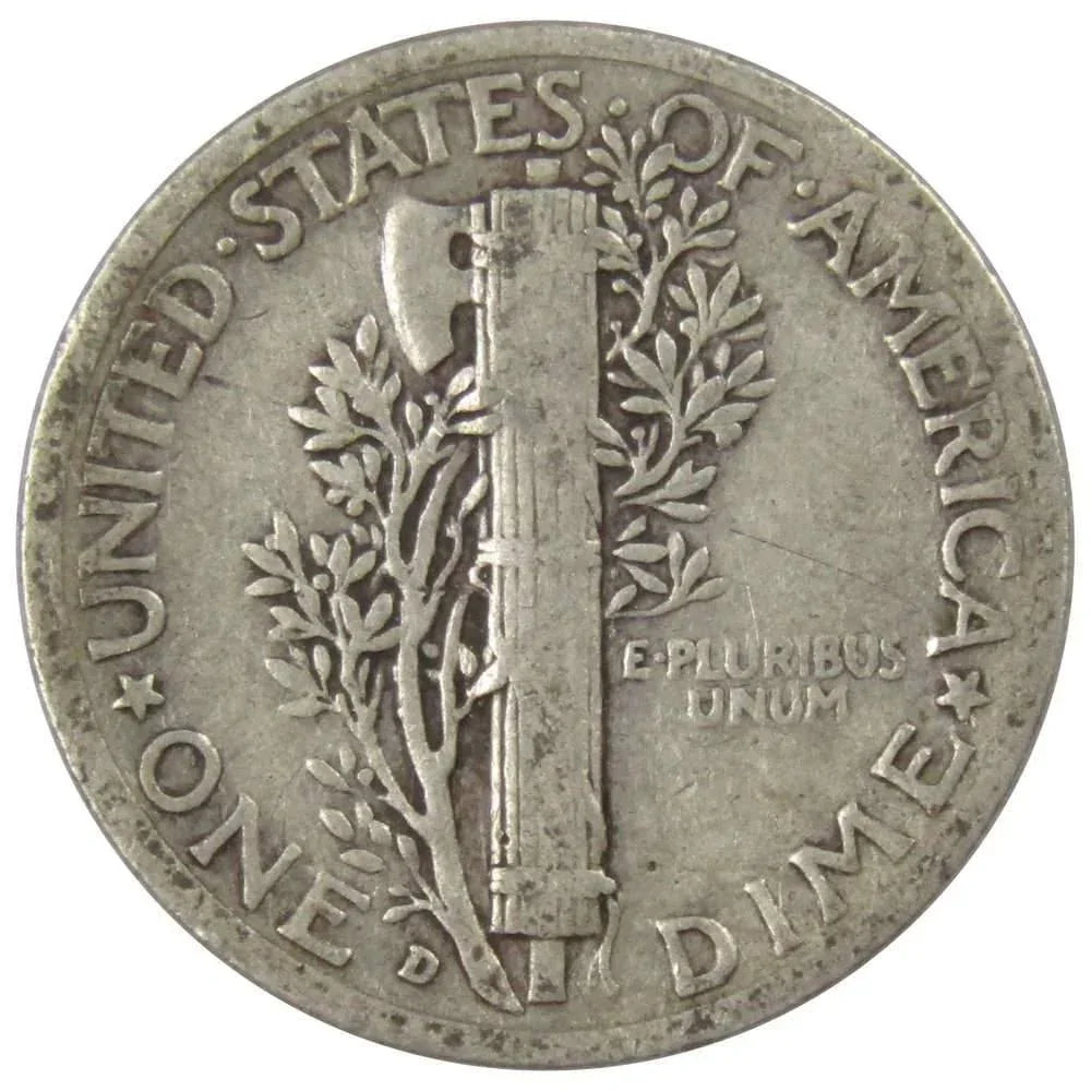1937 D Mercury Dime AG About Good 90% Silver 10c US Coin Collectible
