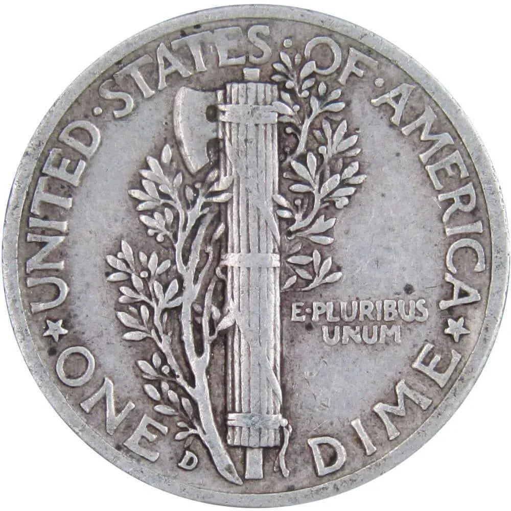 1939 D Mercury Dime VF Very Fine 90% Silver 10c US Coin Collectible