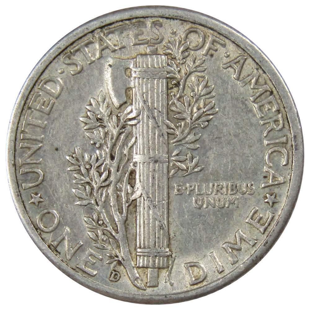 1939 D Mercury Dime XF EF Extremely Fine 90% Silver 10c US Coin Collectible