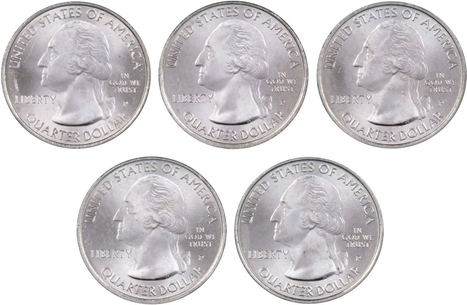 2012 P National Park Quarter 5 Coin Set Uncirculated Mint State 25c Collectible