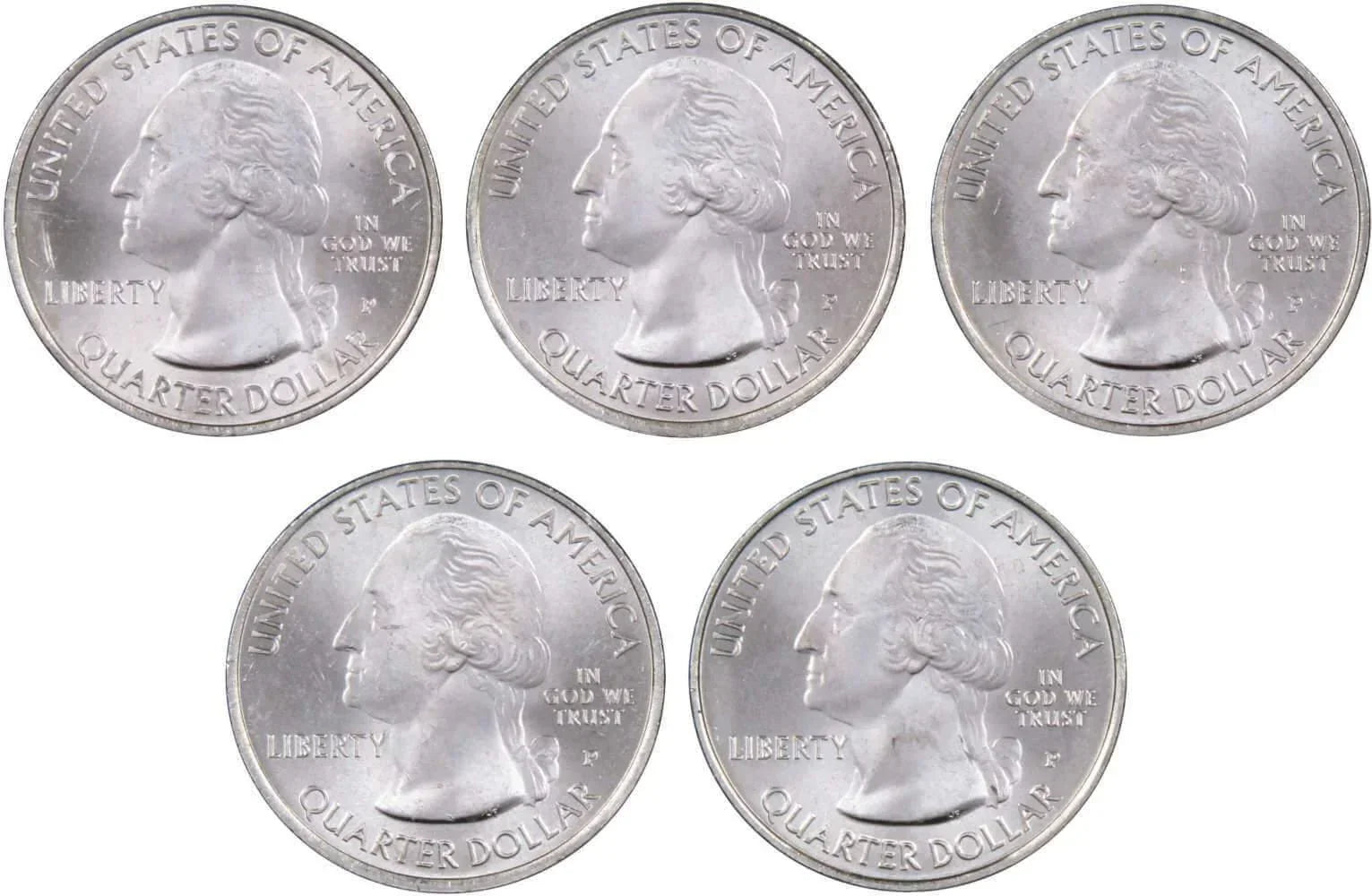 2012 P National Park Quarter 5 Coin Set Uncirculated Mint State 25c Collectible