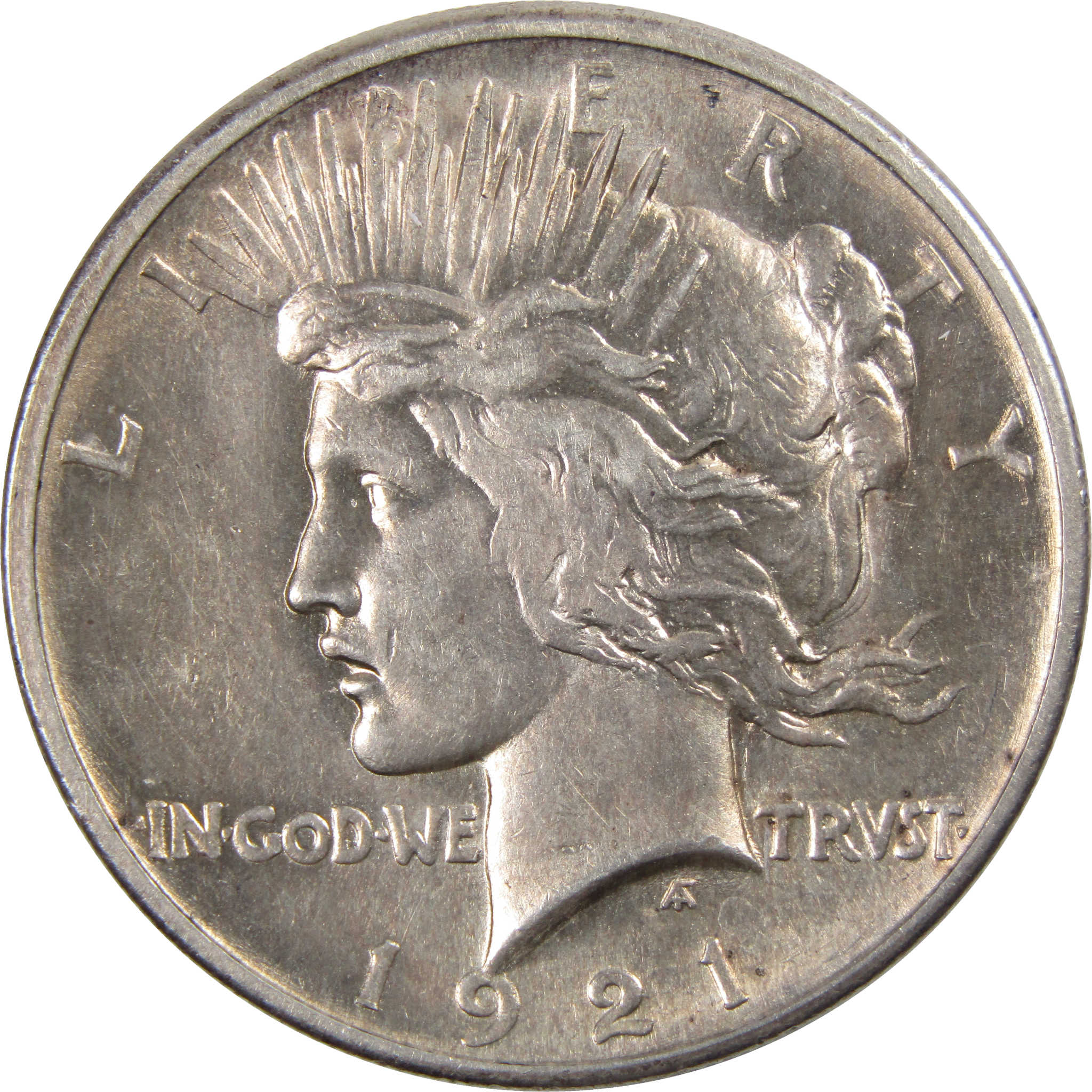 1921 High Relief Peace Dollar Borderline Uncirculated Silver SKU:I3766