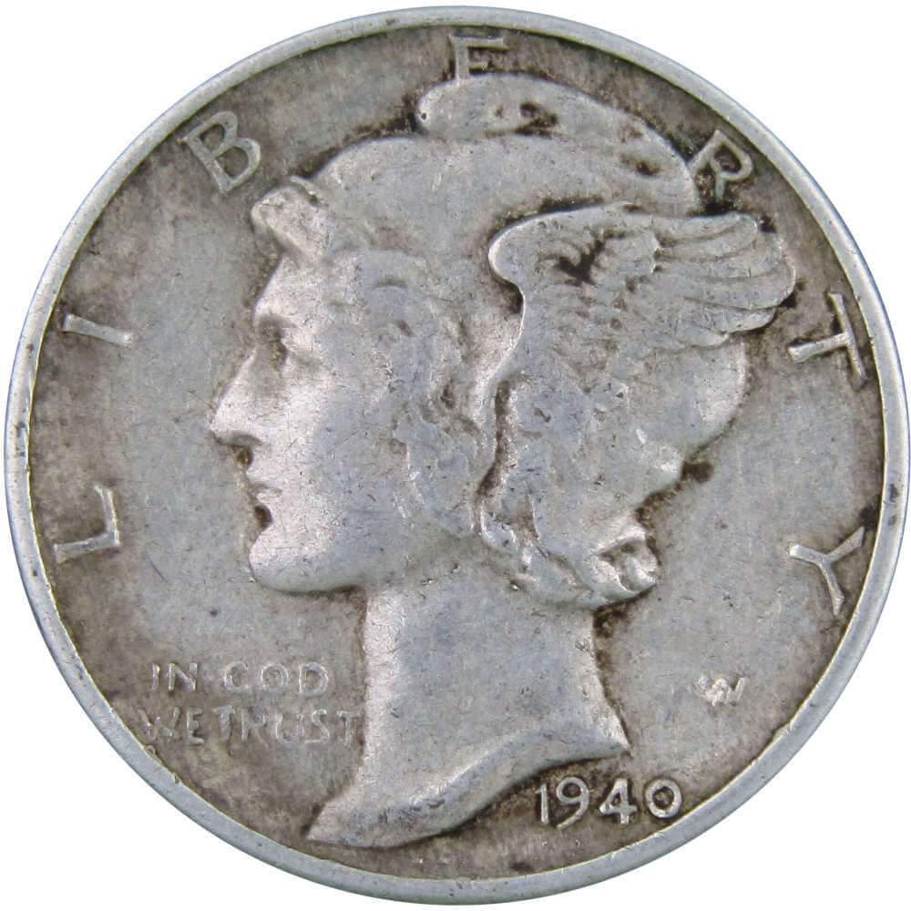 1940 Mercury Dime XF EF Extremely Fine 90% Silver 10c US Coin Collectible