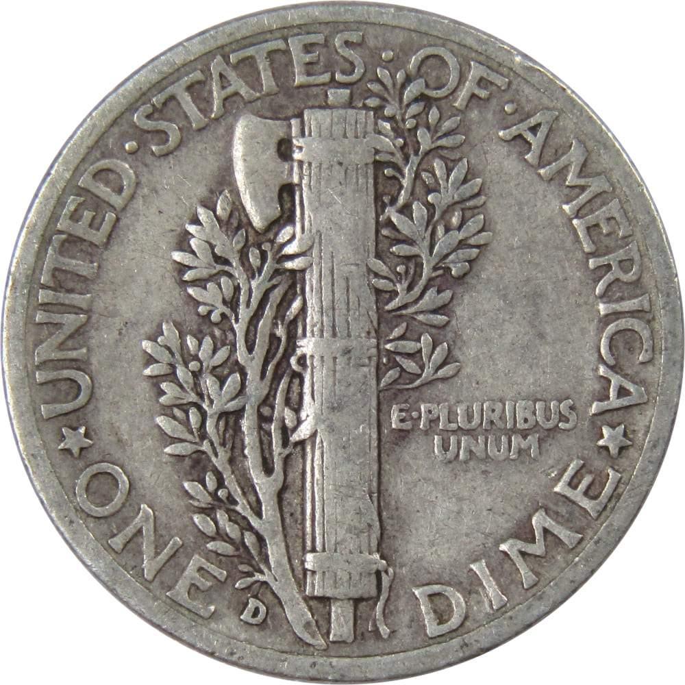 1940 D Mercury Dime VG Very Good 90% Silver 10c US Coin Collectible