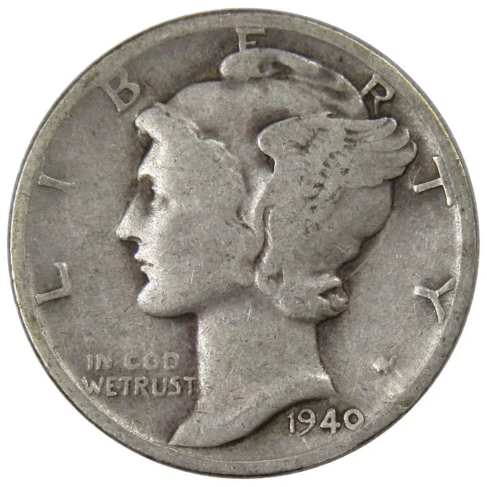 1940 D Mercury Dime AG About Good 90% Silver 10c US Coin Collectible