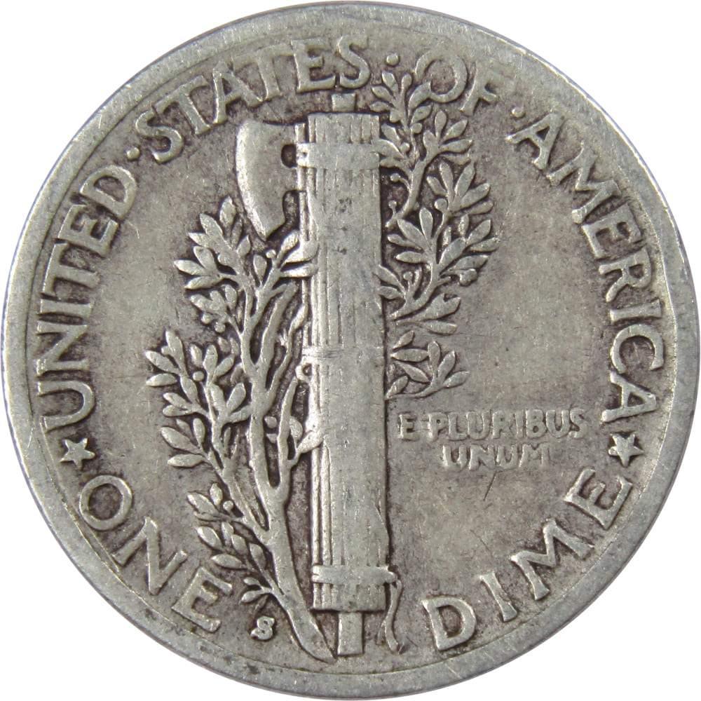 1940 S Mercury Dime F Fine 90% Silver 10c US Coin Collectible