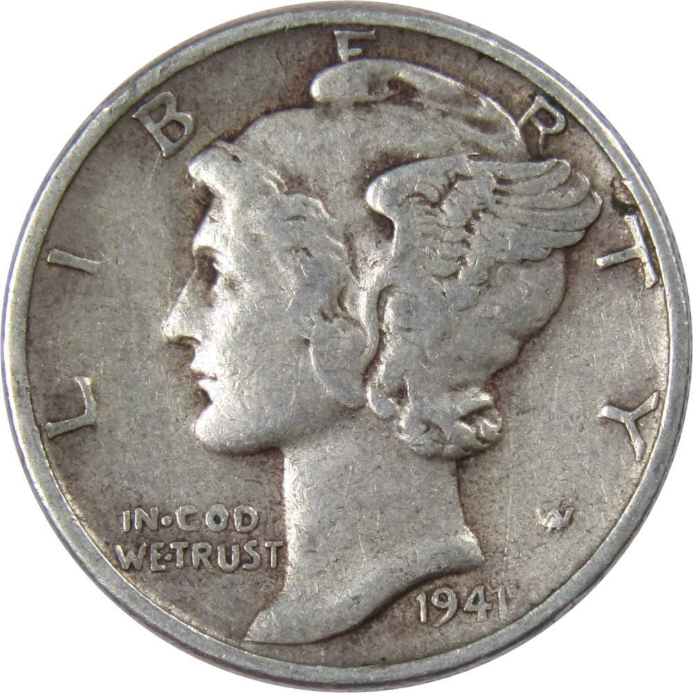 1941 Mercury Dime VF Very Fine 90% Silver 10c US Coin Collectible