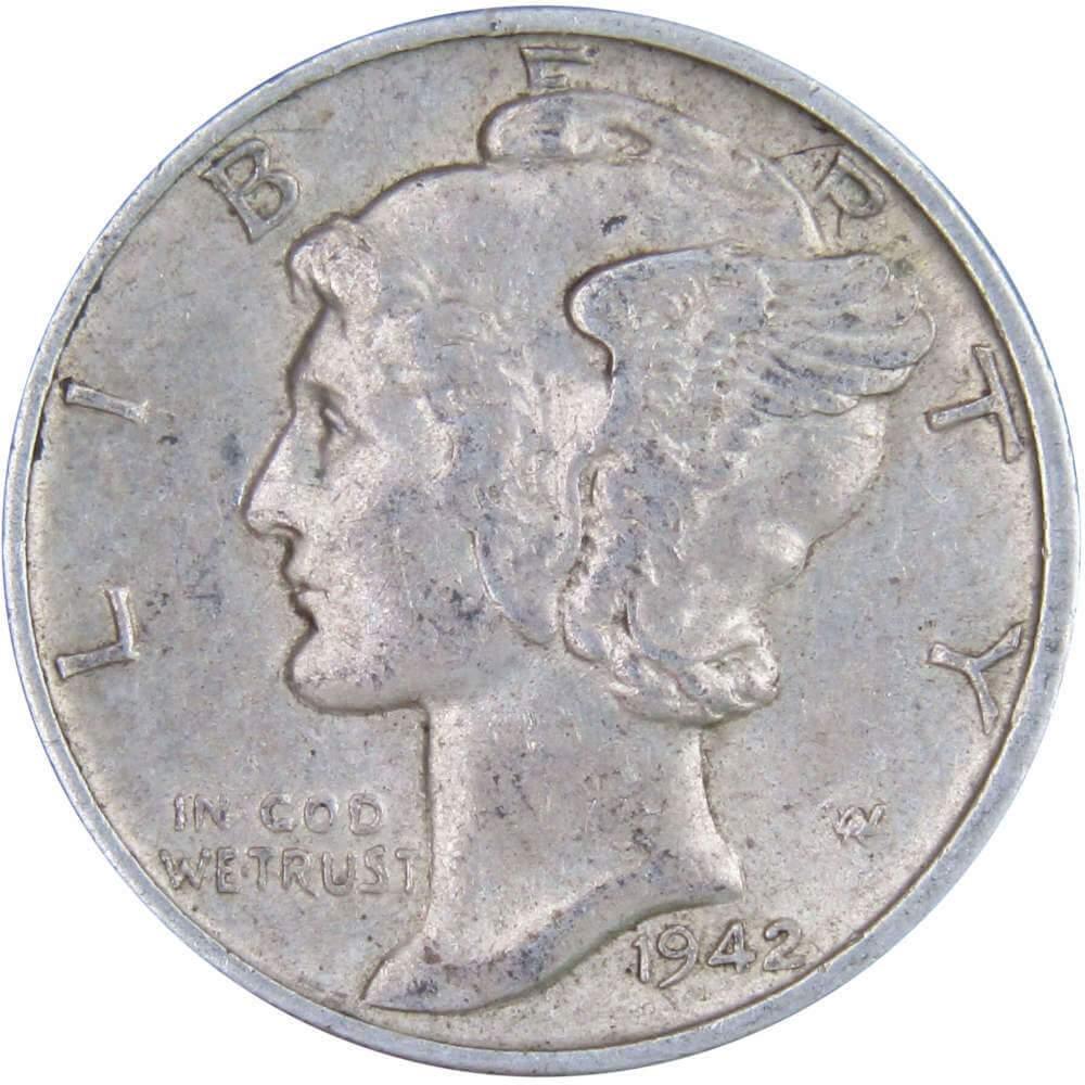 1942 Mercury Dime XF EF Extremely Fine 90% Silver 10c US Coin Collectible