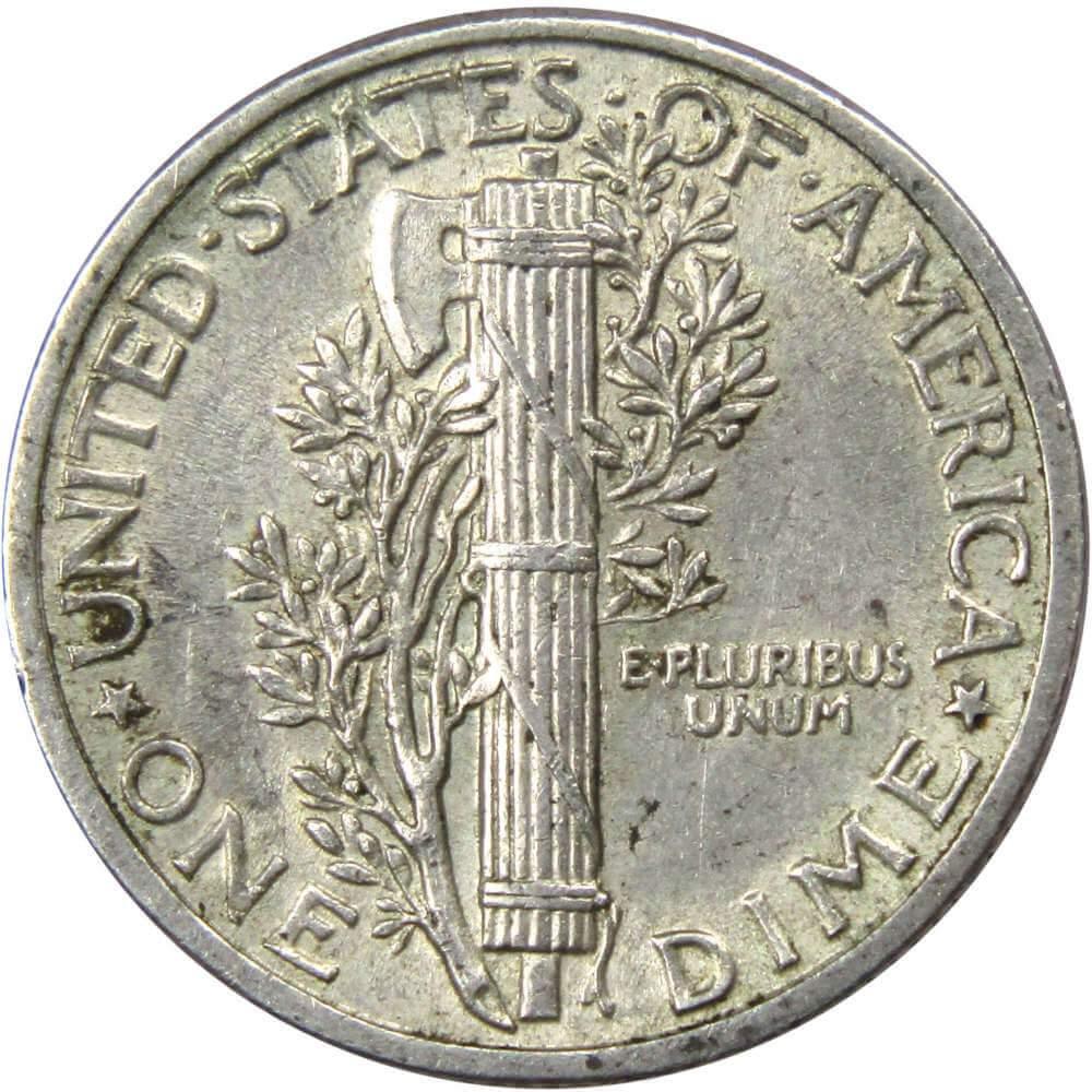 1942 Mercury Dime AU About Uncirculated 90% Silver 10c US Coin Collectible