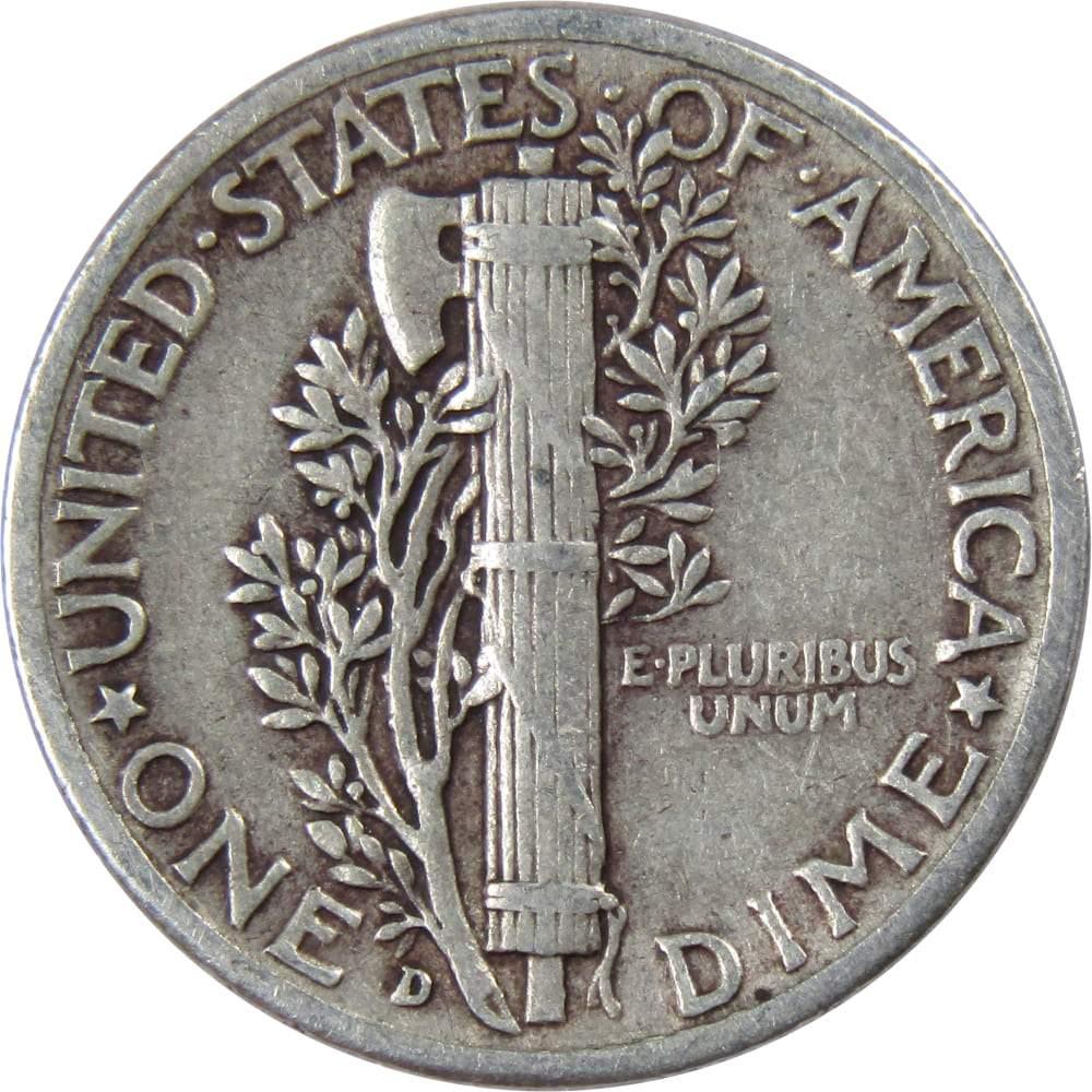 1942 D Mercury Dime VF Very Fine 90% Silver 10c US Coin Collectible