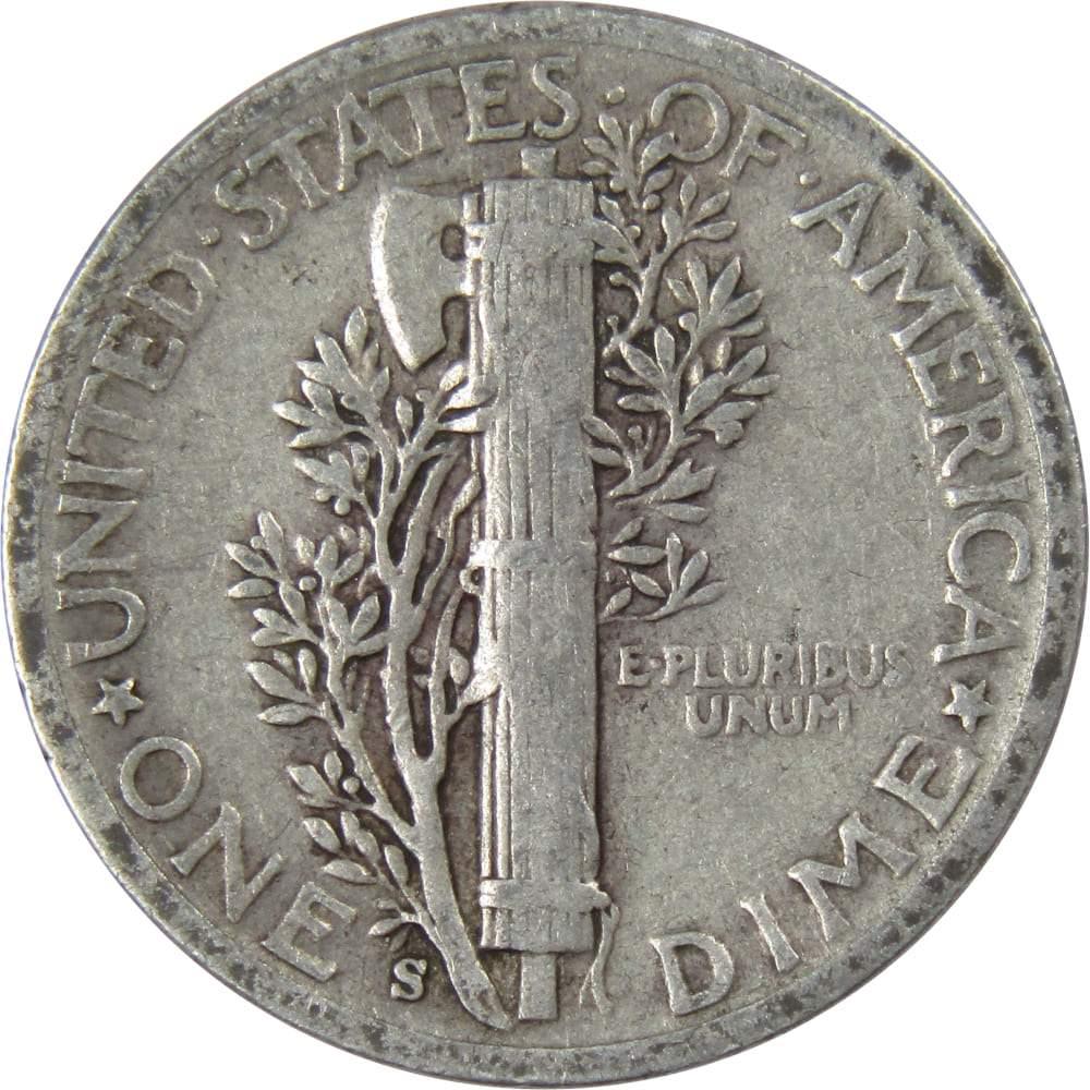 1942 S Mercury Dime VG Very Good 90% Silver 10c US Coin Collectible
