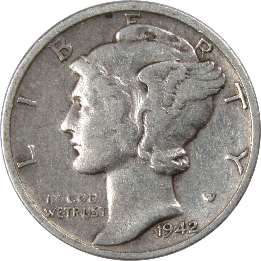 1942 S Mercury Dime VF Very Fine 90% Silver 10c US Coin Collectible