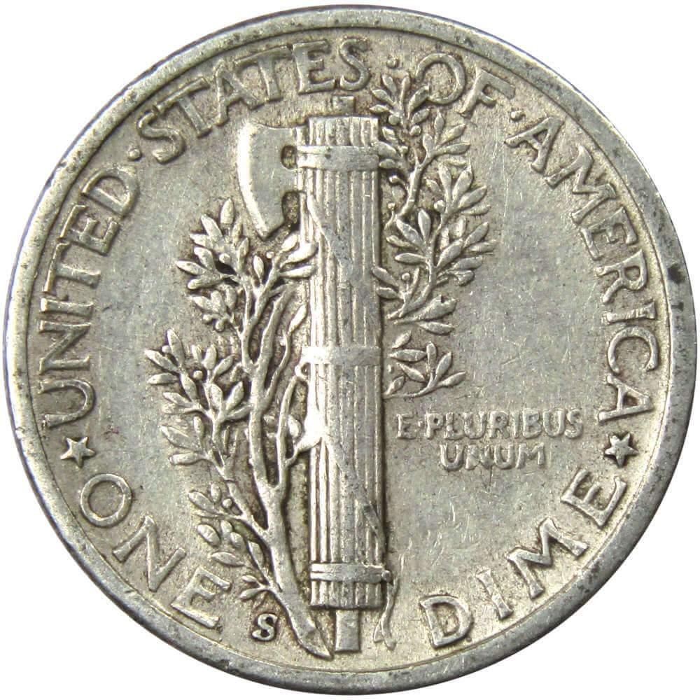 1942 S Mercury Dime XF EF Extremely Fine 90% Silver 10c US Coin Collectible