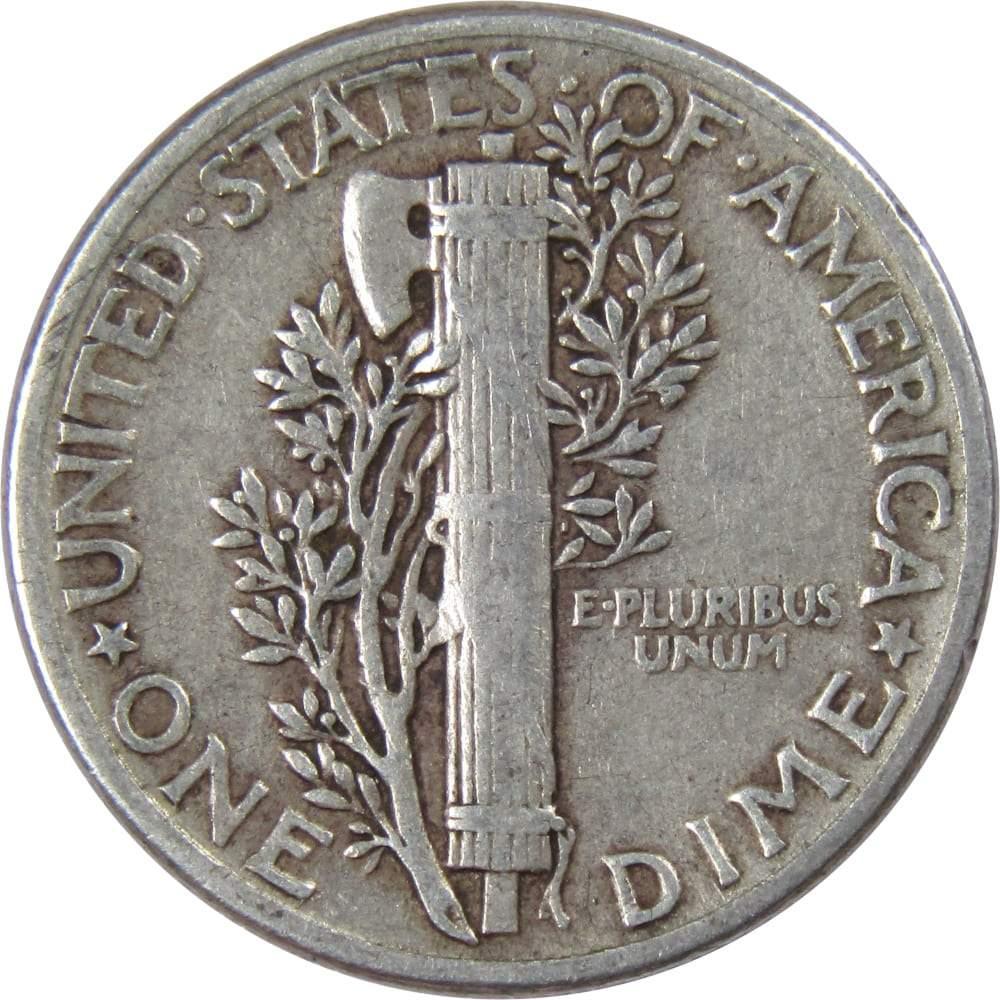 1943 Mercury Dime F Fine 90% Silver 10c US Coin Collectible