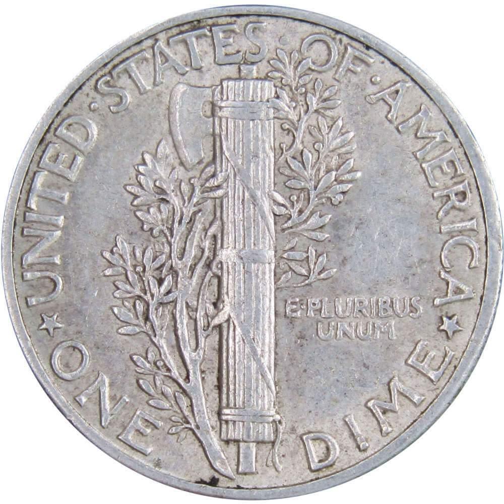 1943 Mercury Dime AU About Uncirculated 90% Silver 10c US Coin Collectible