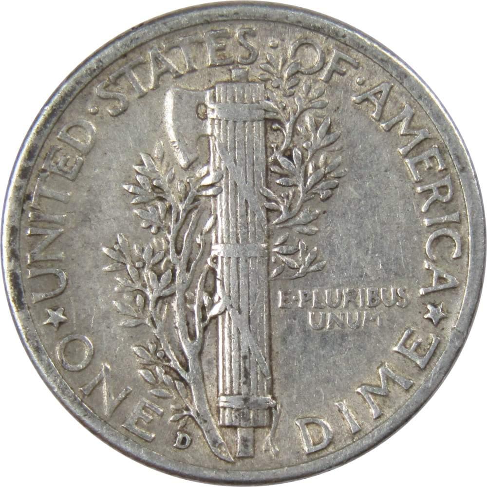 1943 D Mercury Dime VF Very Fine 90% Silver 10c US Coin Collectible