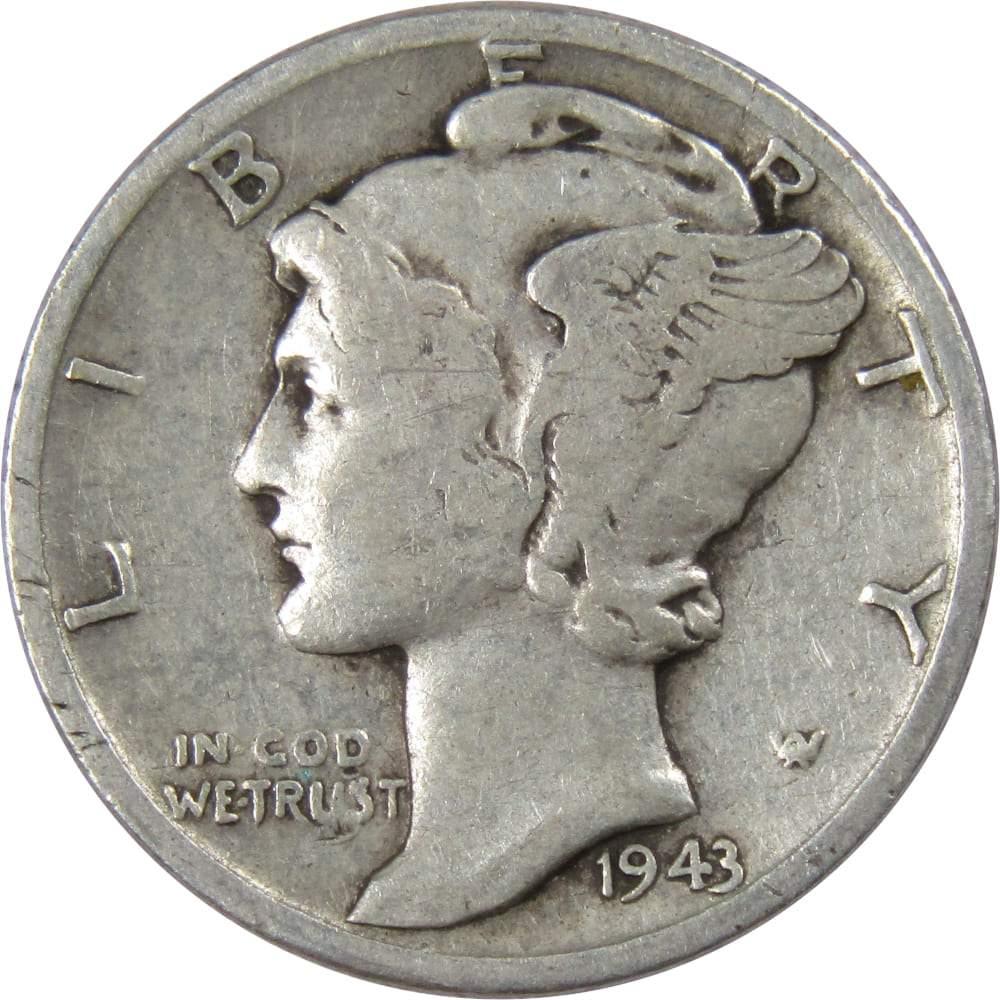 1943 D Mercury Dime AG About Good 90% Silver 10c US Coin Collectible