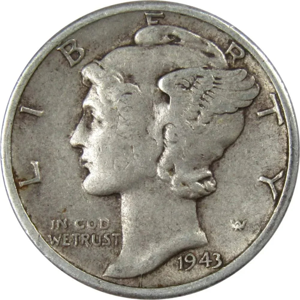 1943 S Mercury Dime VF Very Fine 90% Silver 10c US Coin Collectible