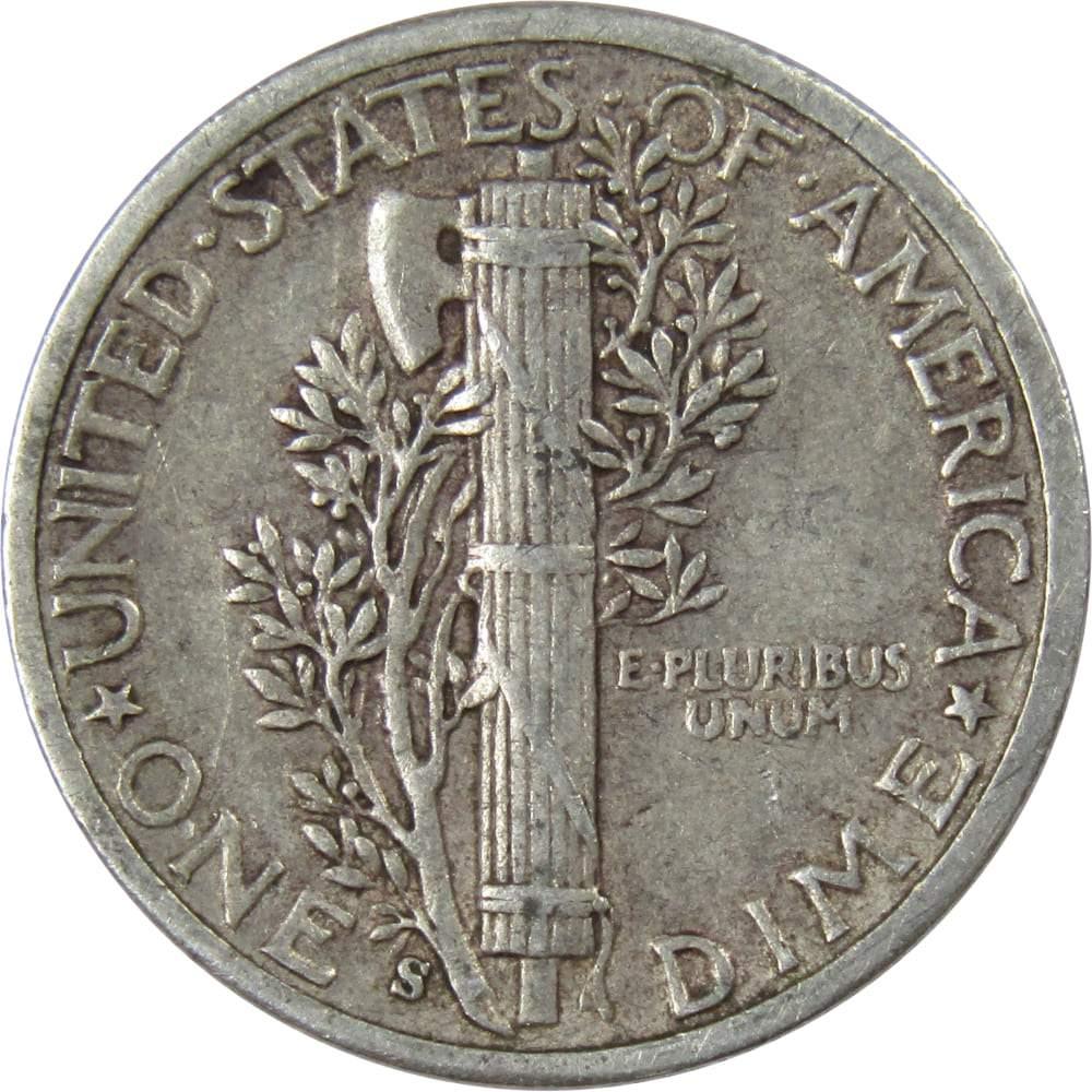 1943 S Mercury Dime VF Very Fine 90% Silver 10c US Coin Collectible