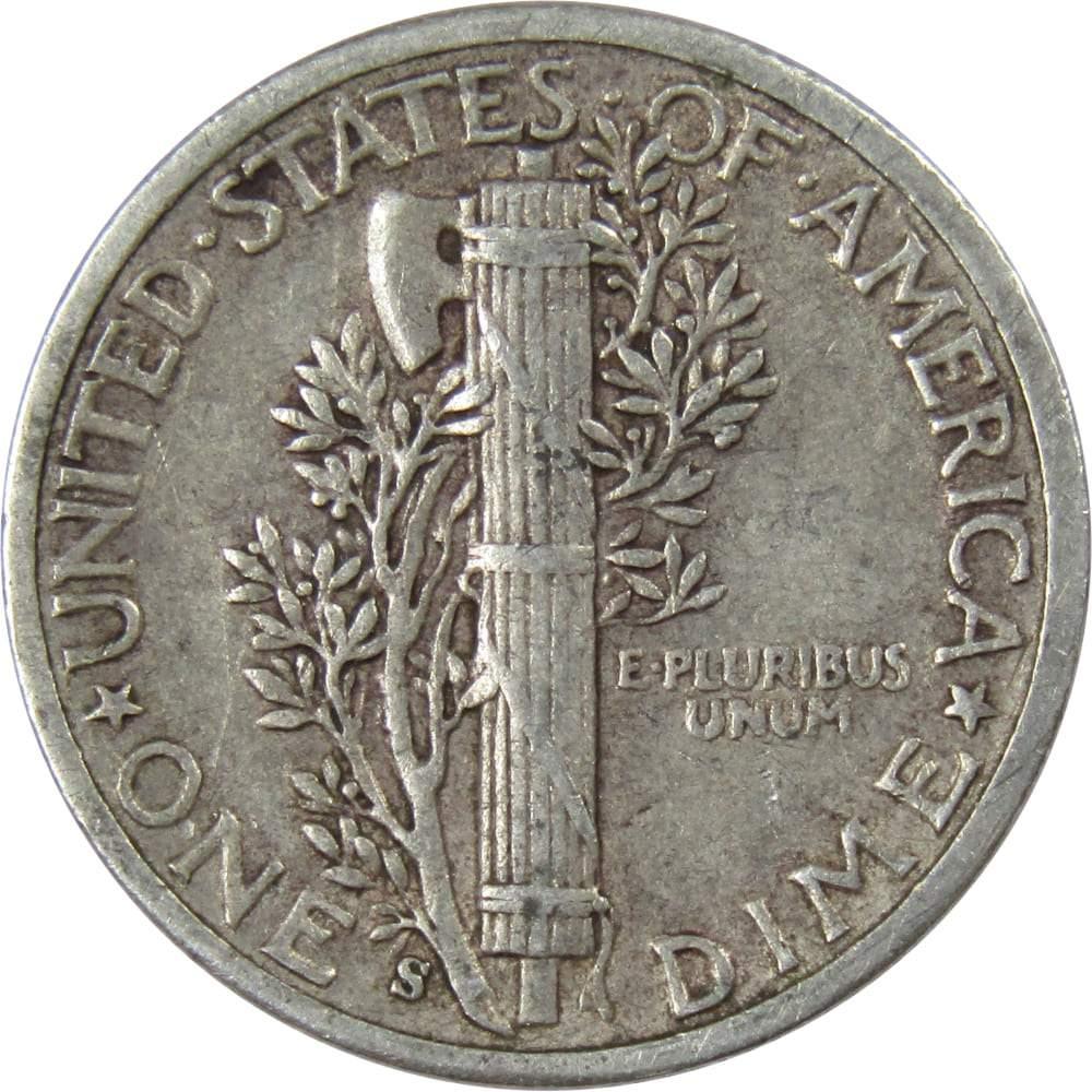 1943 S Mercury Dime VF Very Fine 90% Silver 10c US Coin Collectible