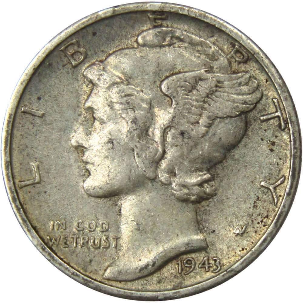 1943 S Mercury Dime XF EF Extremely Fine 90% Silver 10c US Coin Collectible