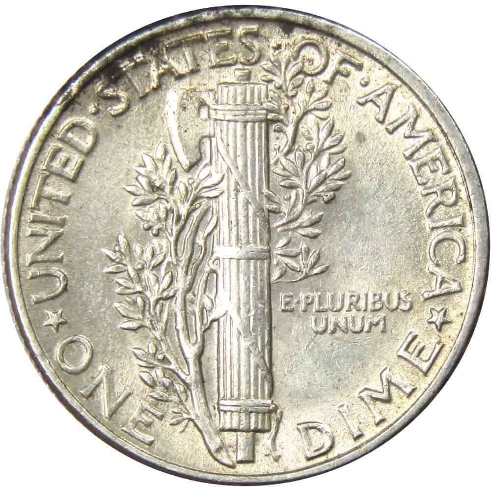 1944 Mercury Dime AU About Uncirculated 90% Silver 10c US Coin Collectible