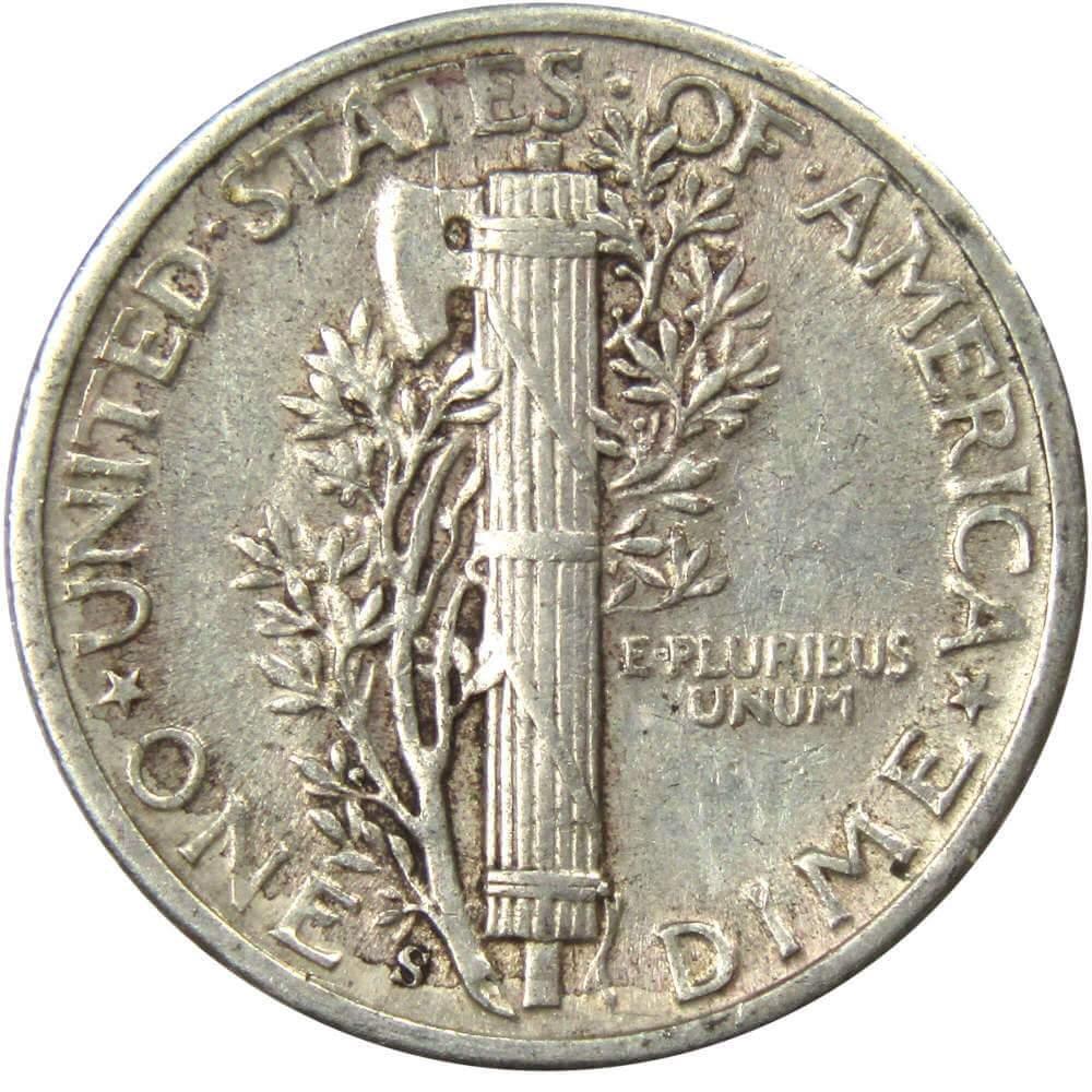 1944 S Mercury Dime XF EF Extremely Fine 90% Silver 10c US Coin Collectible