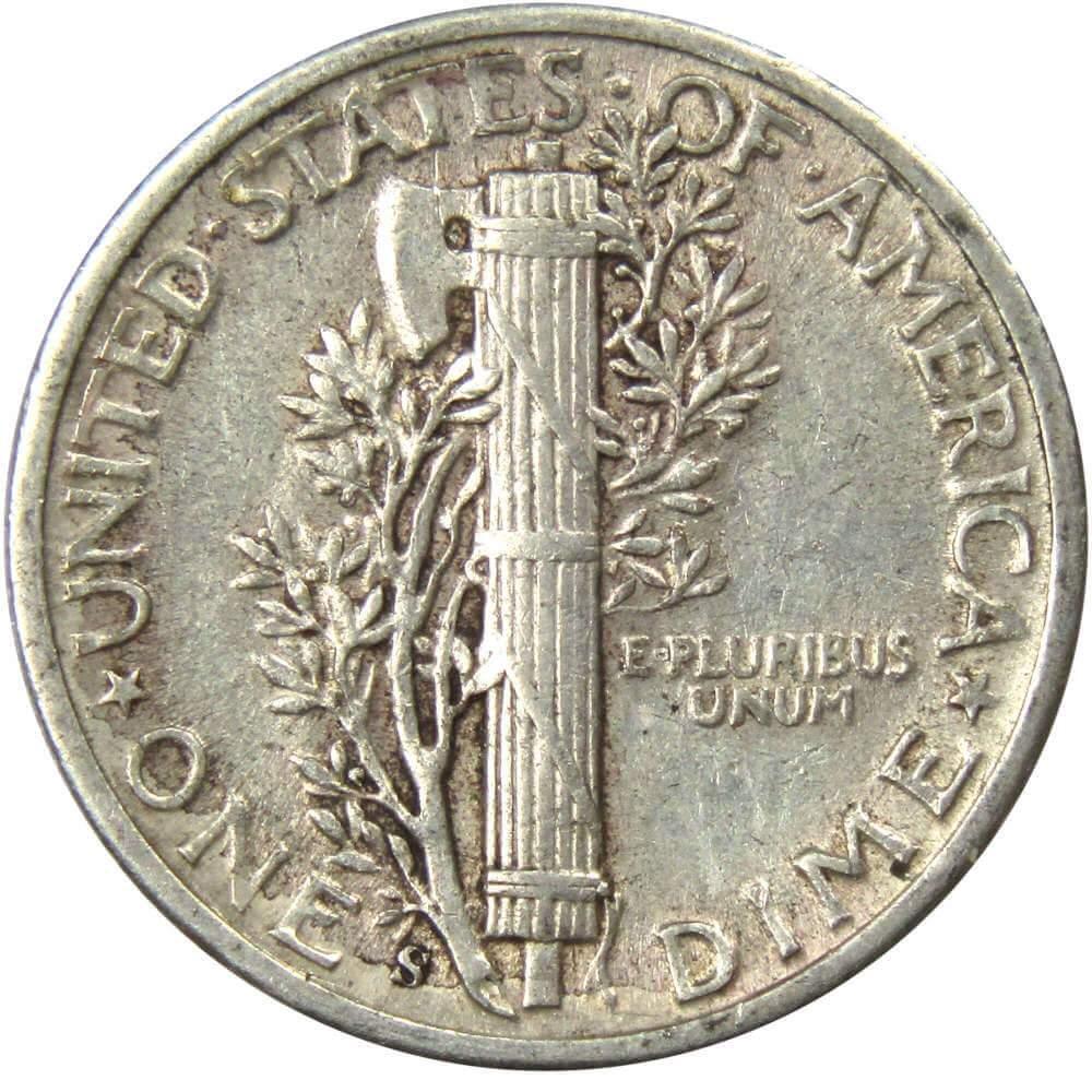 1944 S Mercury Dime XF EF Extremely Fine 90% Silver 10c US Coin Collectible