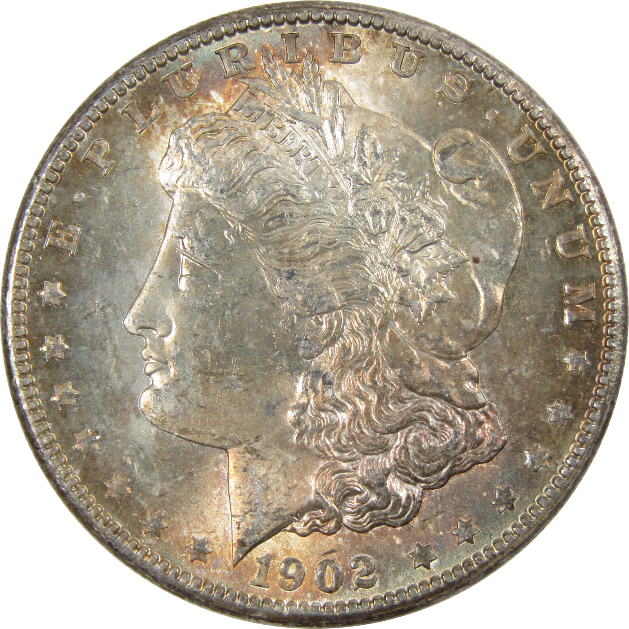 1902 O Morgan Dollar BU Choice Uncirculated Silver $1 Toned SKU:I4078