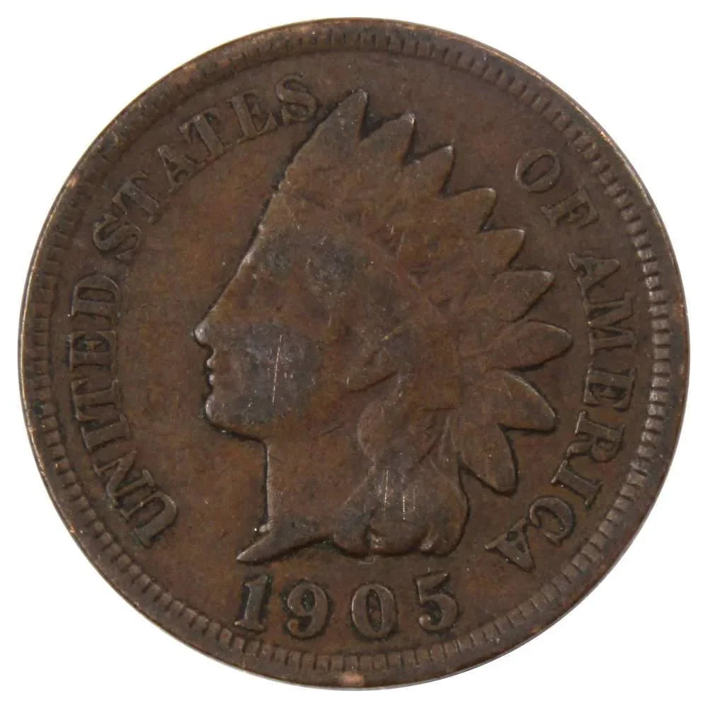 1905 Indian Head Cent G Good Bronze Penny 1c Coin Collectible