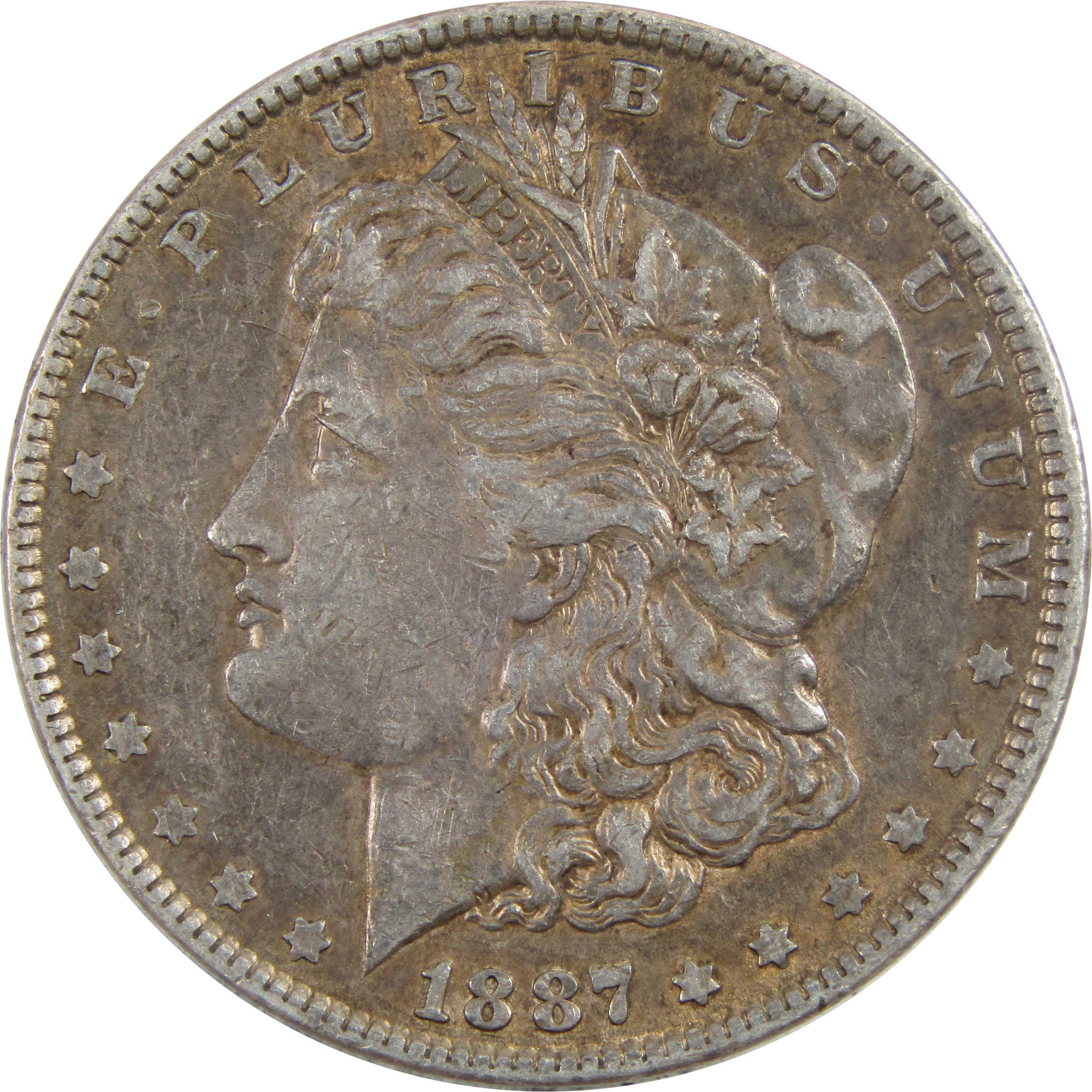 1887 Morgan Dollar XF EF Extremely Fine Details Silver $1 SKU:I5585 - Morgan coin - Morgan silver dollar - Morgan silver dollar for sale - Profile Coins & Collectibles