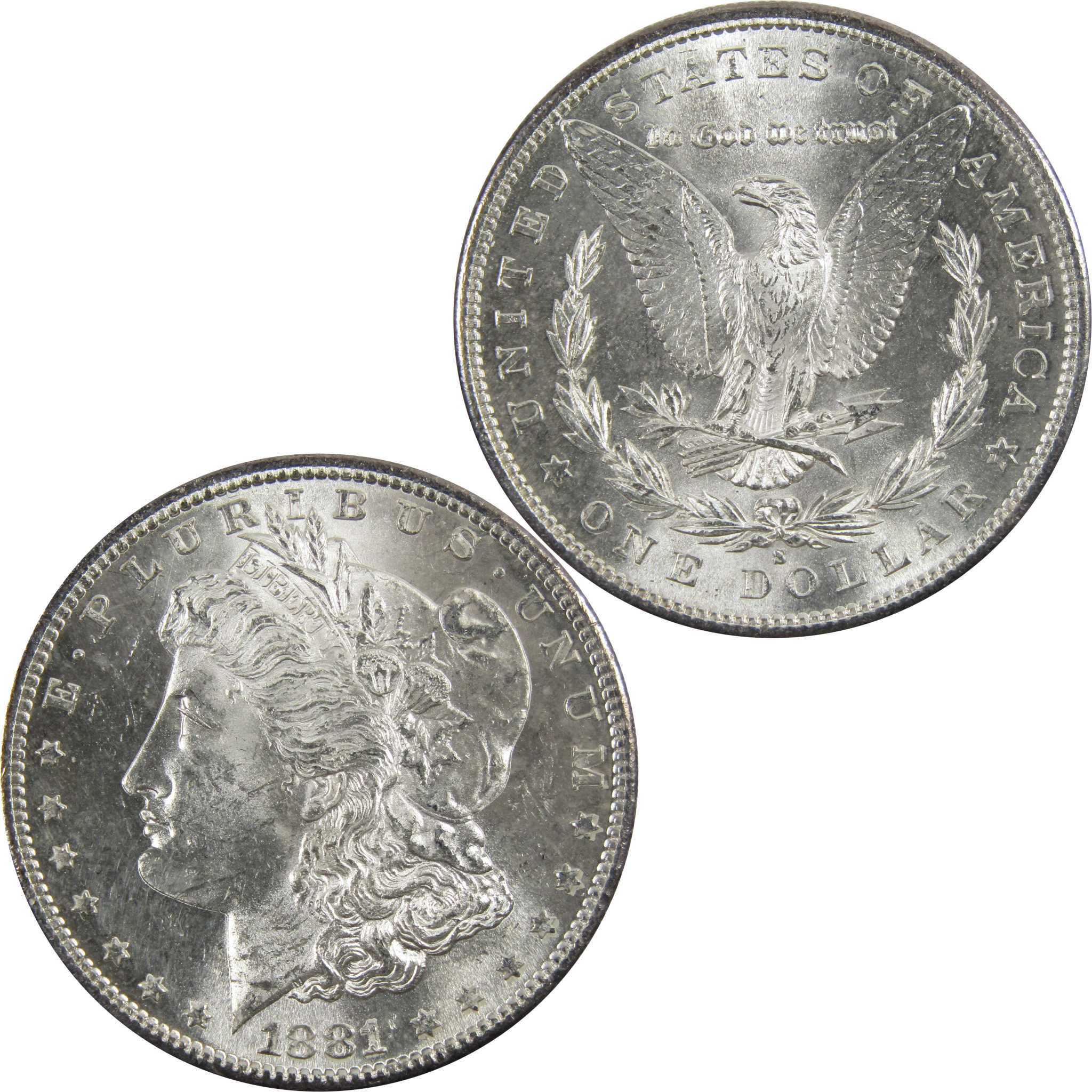 1881 S Morgan Dollar BU Uncirculated 90% Silver $1 Coin SKU:I5326 - Morgan coin - Morgan silver dollar - Morgan silver dollar for sale - Profile Coins & Collectibles