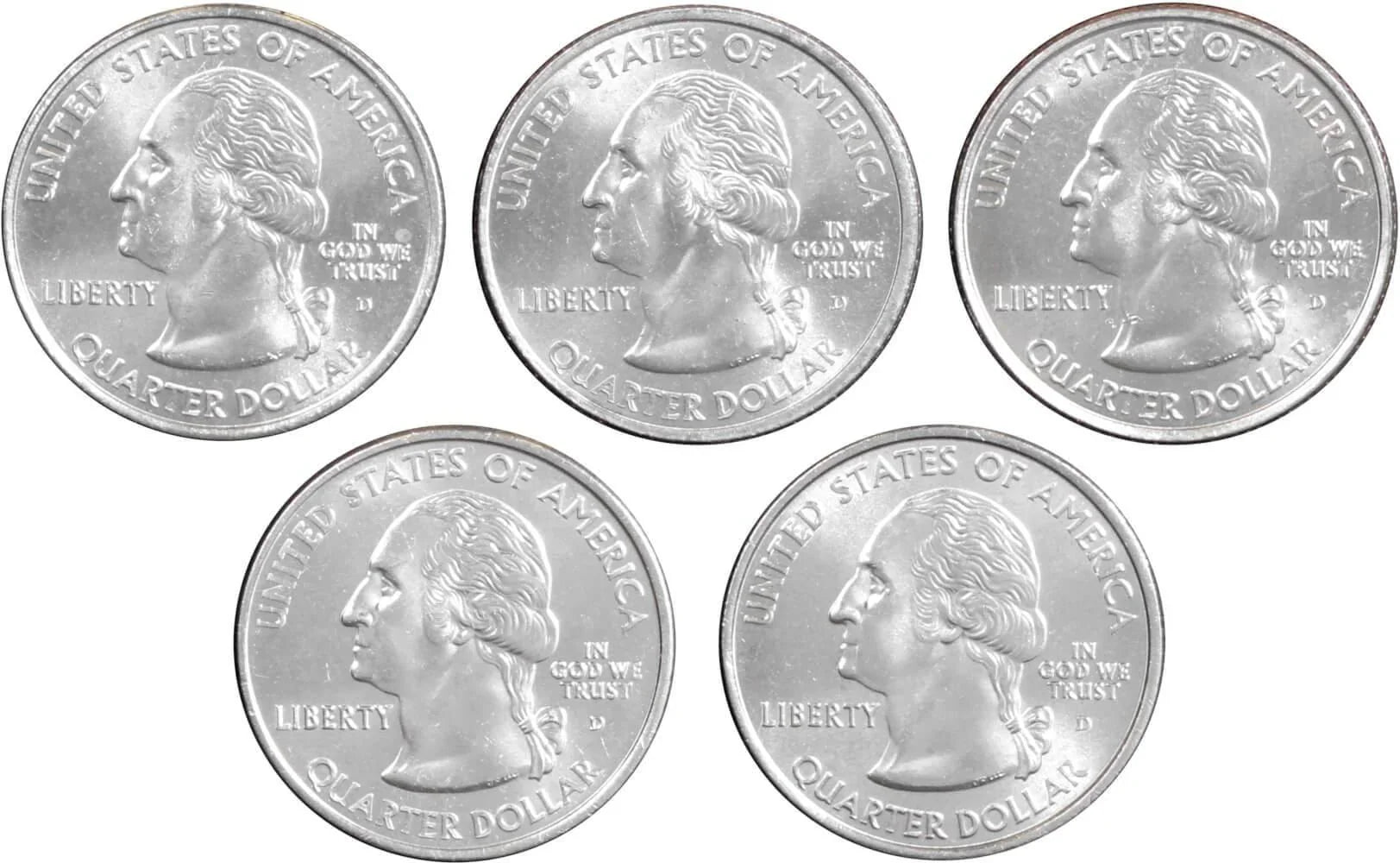2003 D State Quarter 5 Coin Set BU Uncirculated Mint State 25c Collectible