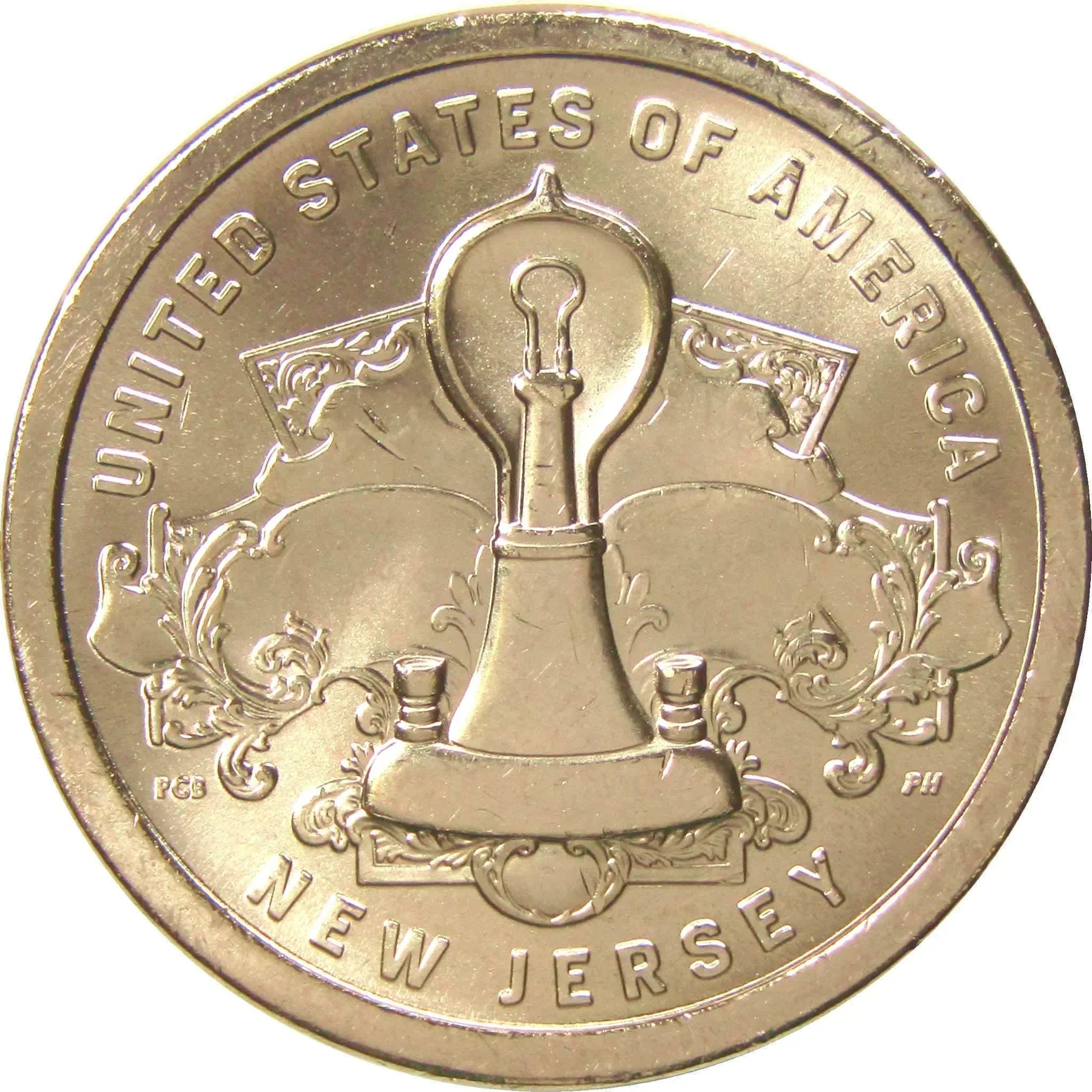 2019 P New Jersey American Innovation Dollar BU Uncirculated Mint State $1 Coin