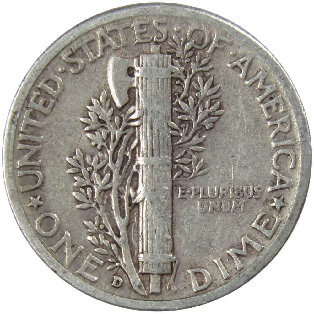 1945 D Mercury Dime F Fine 90% Silver 10c US Coin Collectible