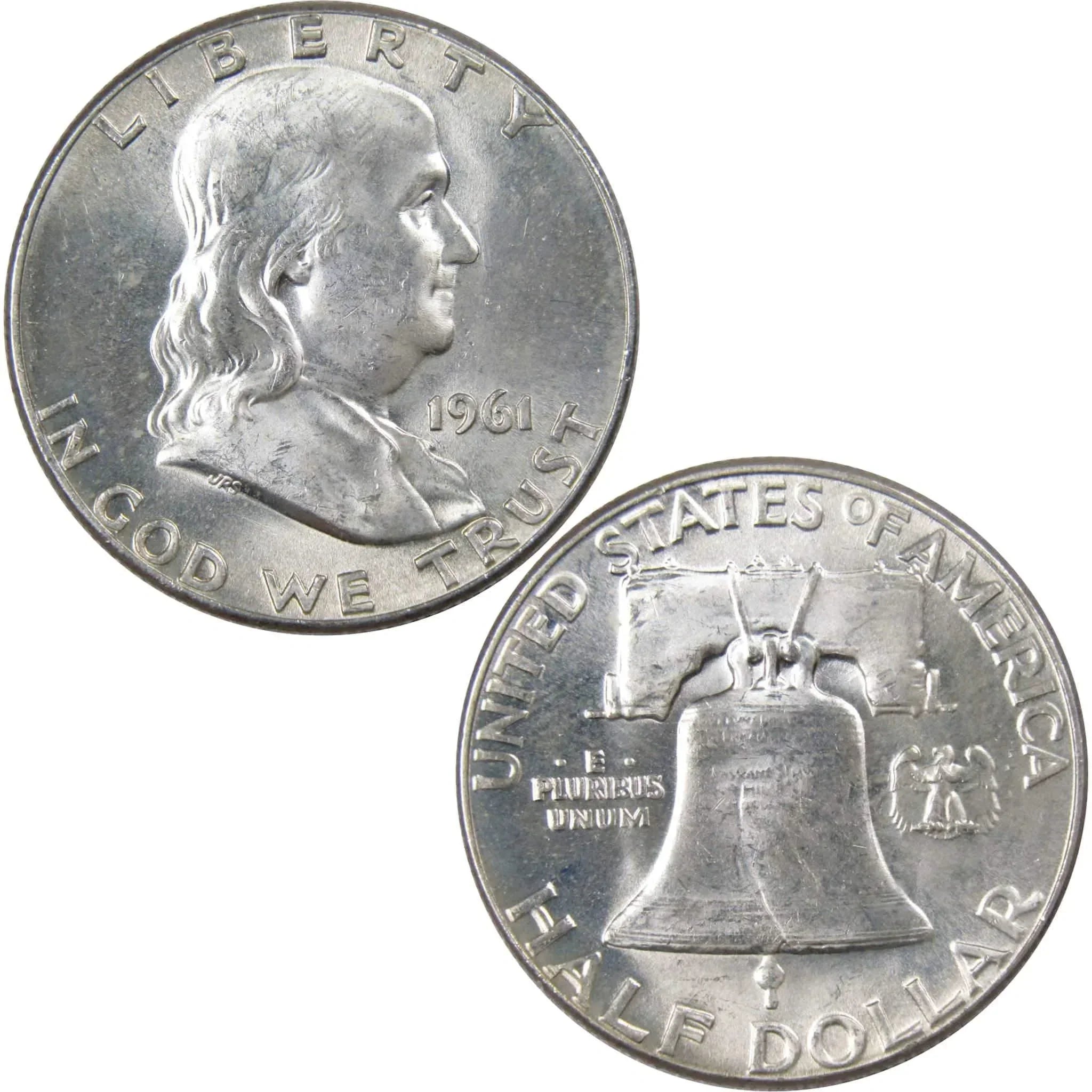 1961 Franklin Half Dollar AU About Uncirculated 90% Silver 50c US Coin