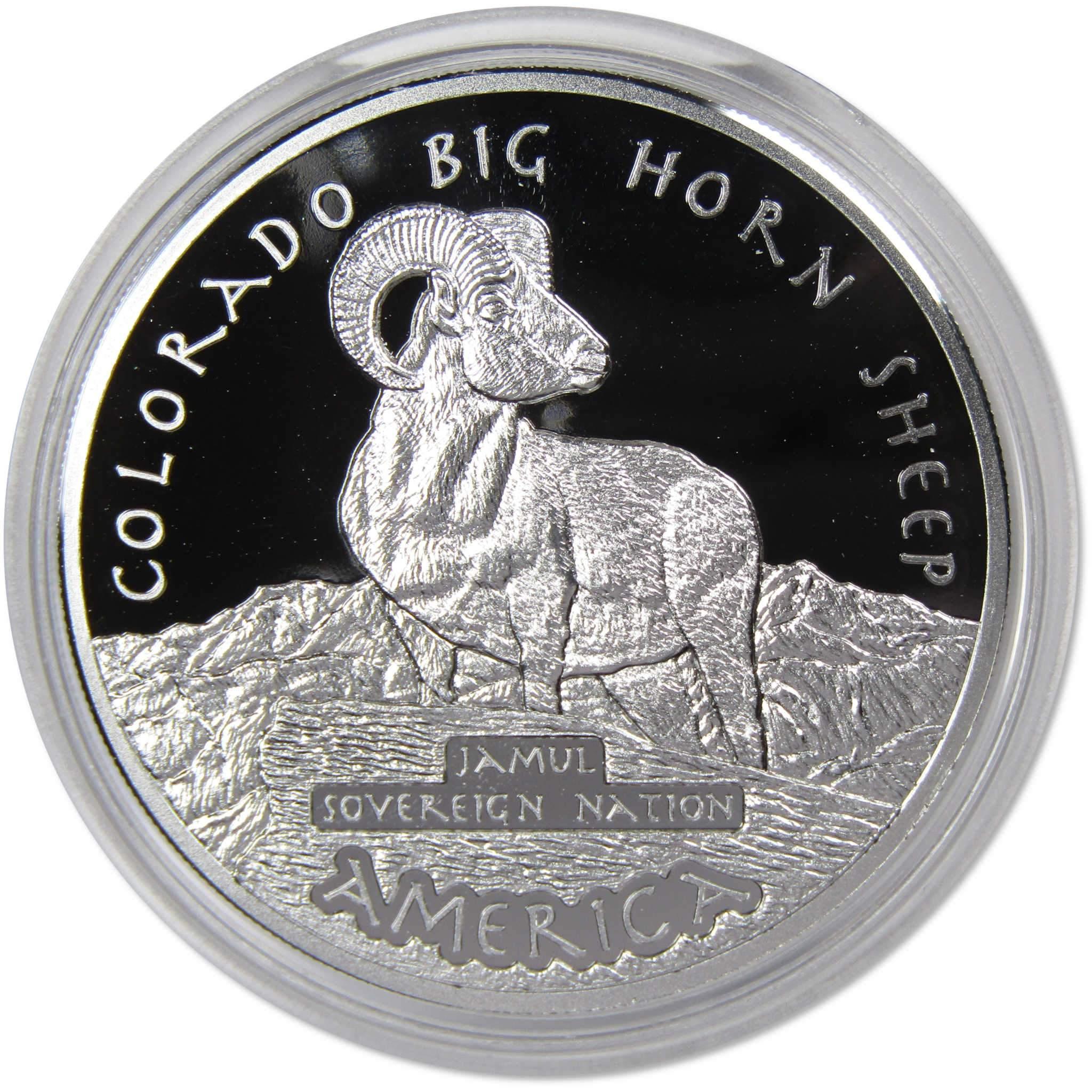 2019 Native American Jamul Pueblo Big Horn Sheep 1 oz .999 Fine Silver $1 Proof
