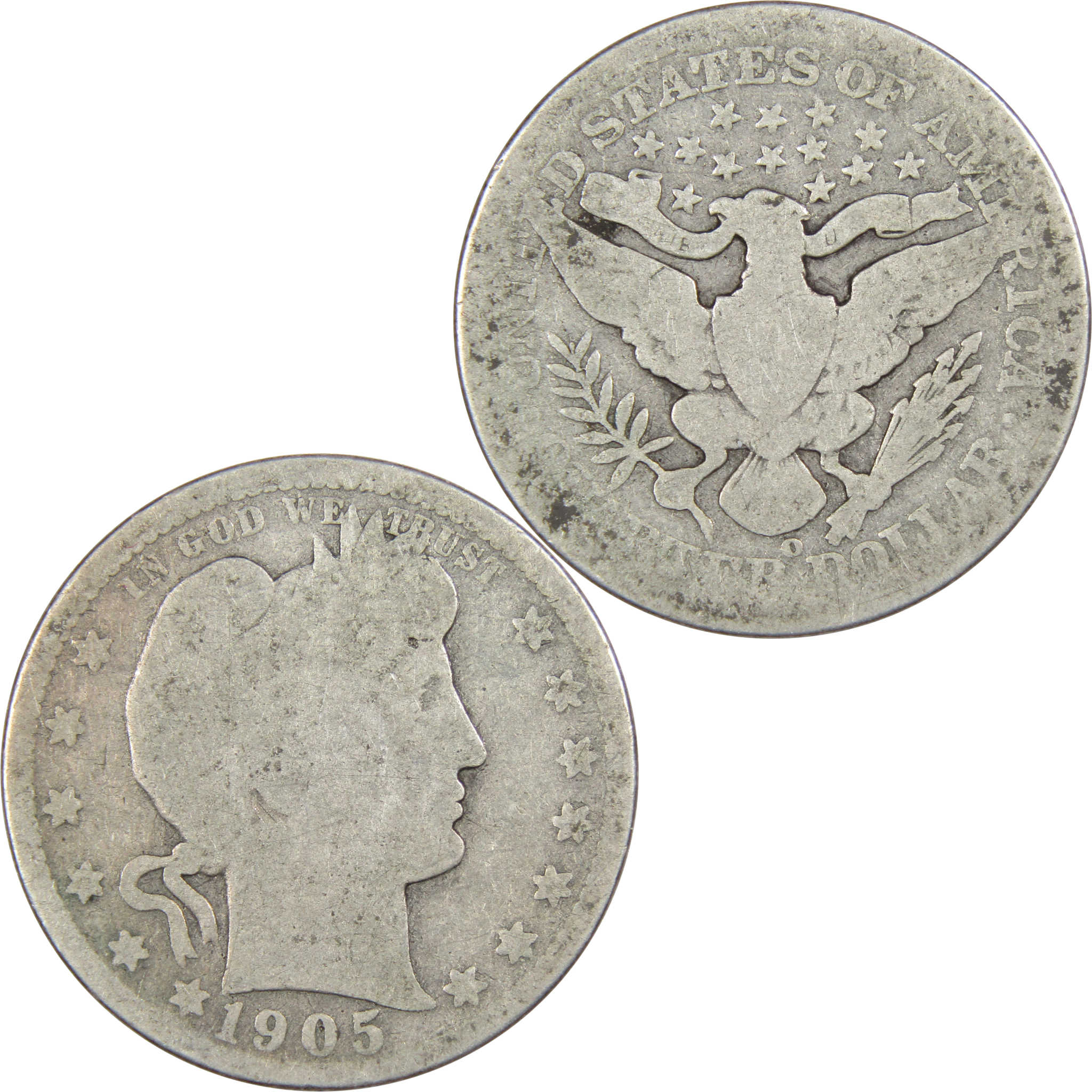 1905 O Barber Quarter AG About Good 90% Silver 25c Type Coin SKU:I421