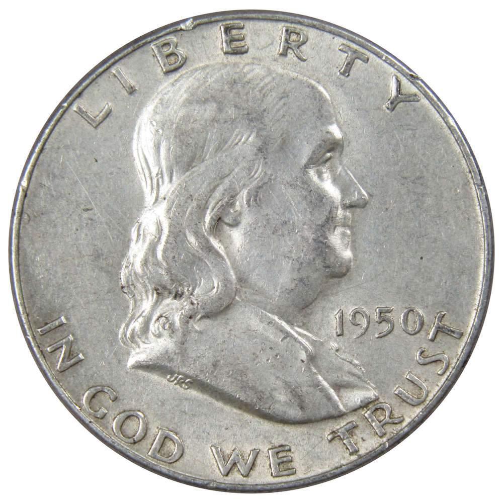 1950 Franklin Half Dollar XF EF Extremely Fine 90% Silver 50c US Coin