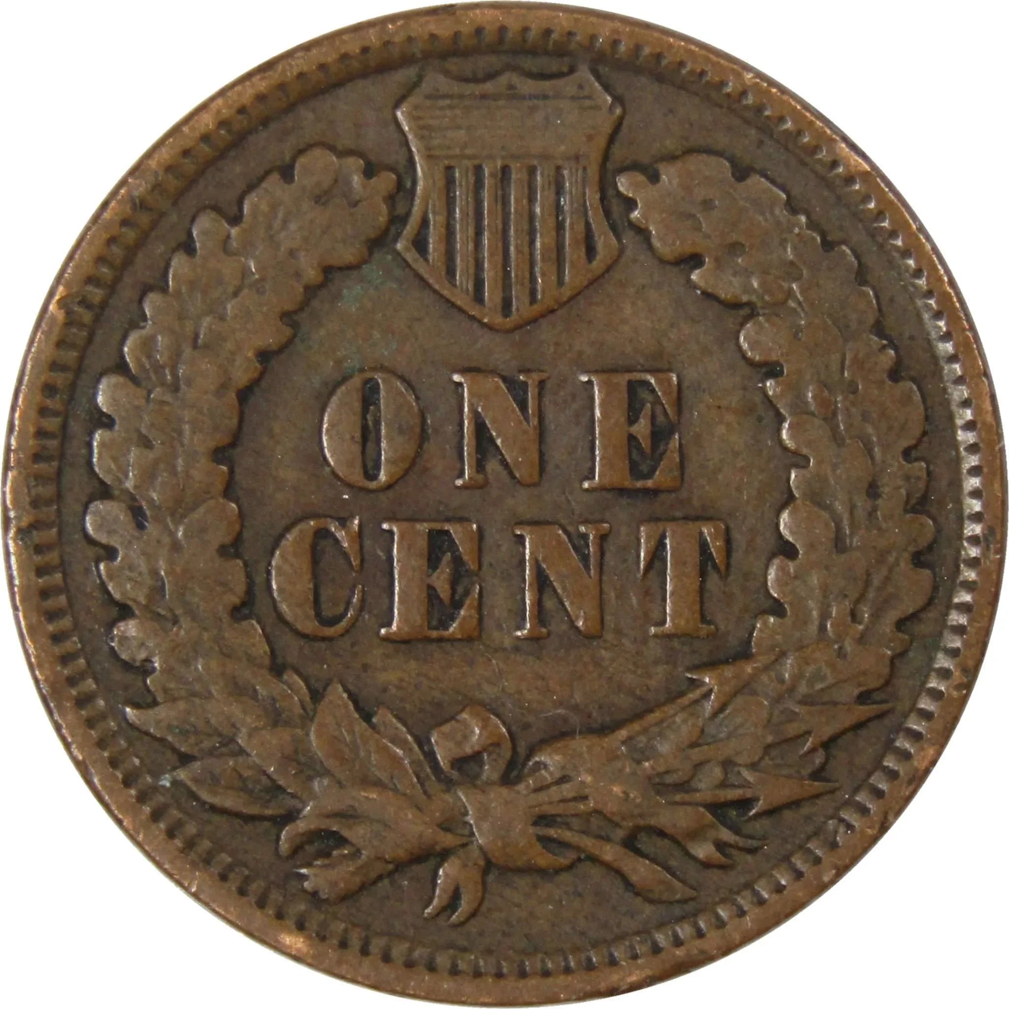 1909 Indian Head Cent F Fine Bronze Penny 1c Coin Collectible