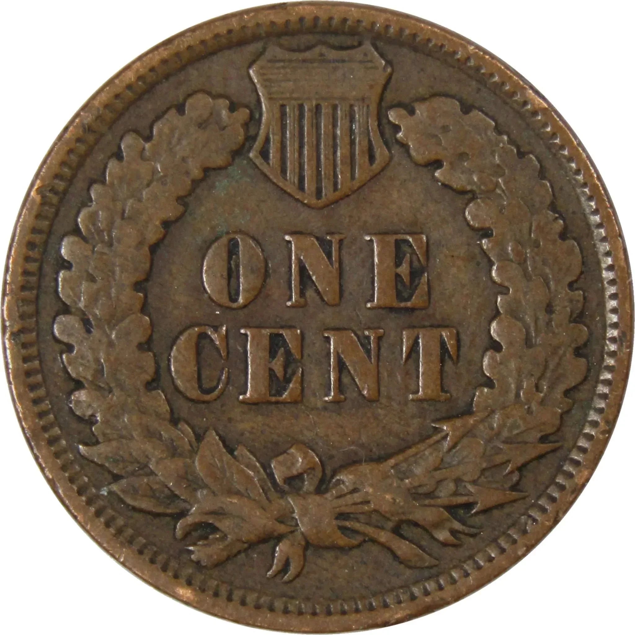1909 Indian Head Cent F Fine Bronze Penny 1c Coin Collectible