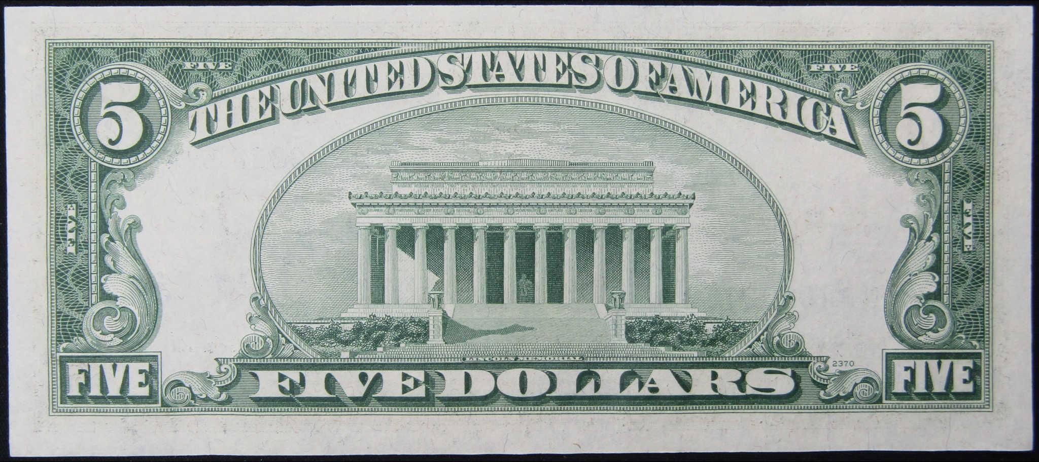 1953A $5 Silver Certificate Small Size Currency CCU Choice Crisp Uncirculated