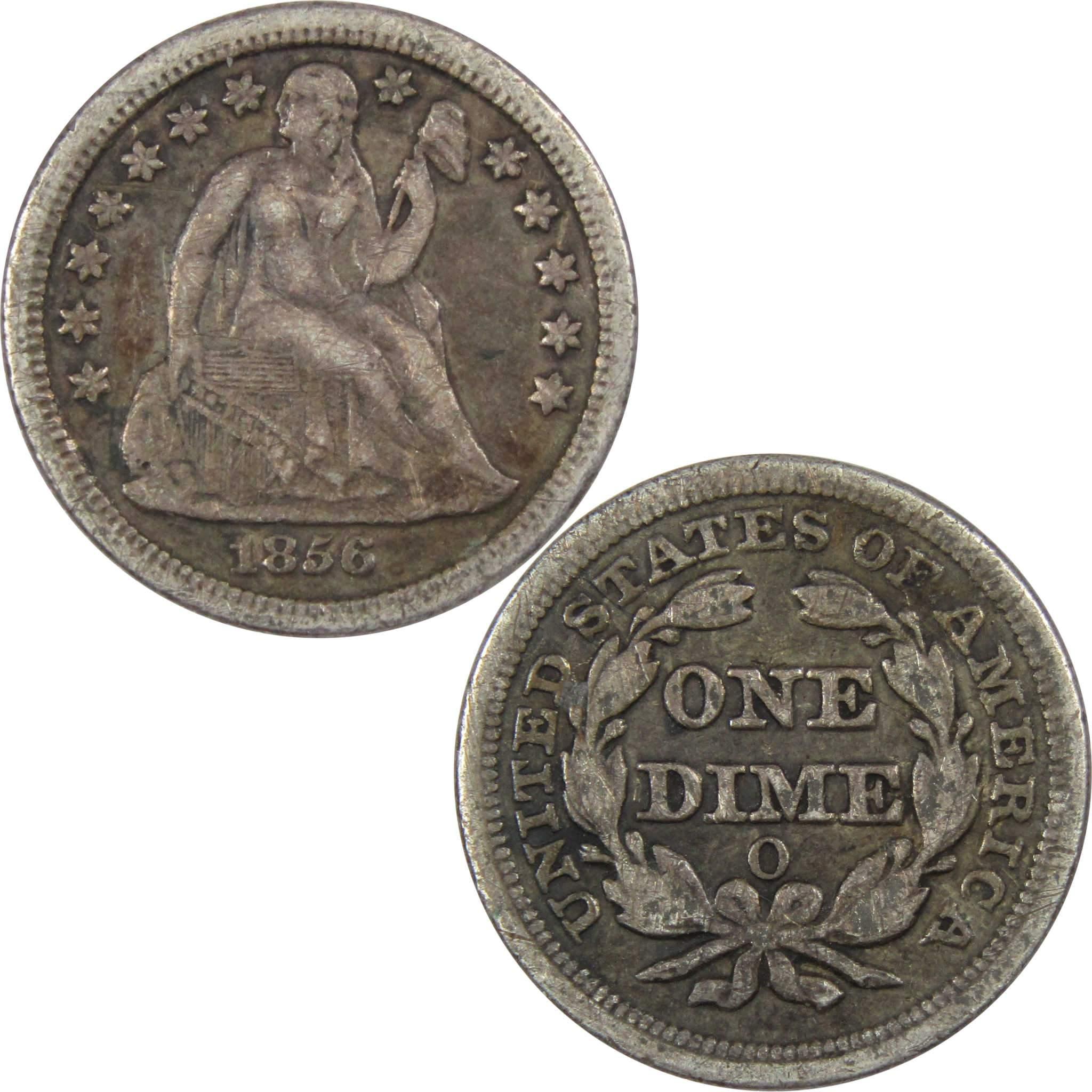 1856 O Seated Liberty Dime VF Very Fine Details Silver 10c SKU:CPC678