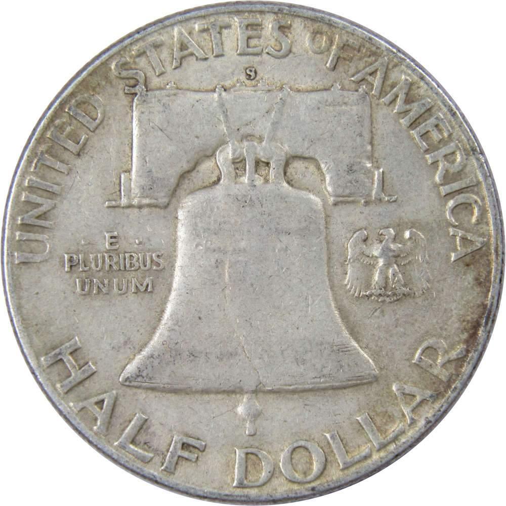 1951 S Franklin Half Dollar VF Very Fine 90% Silver 50c US Coin Collectible